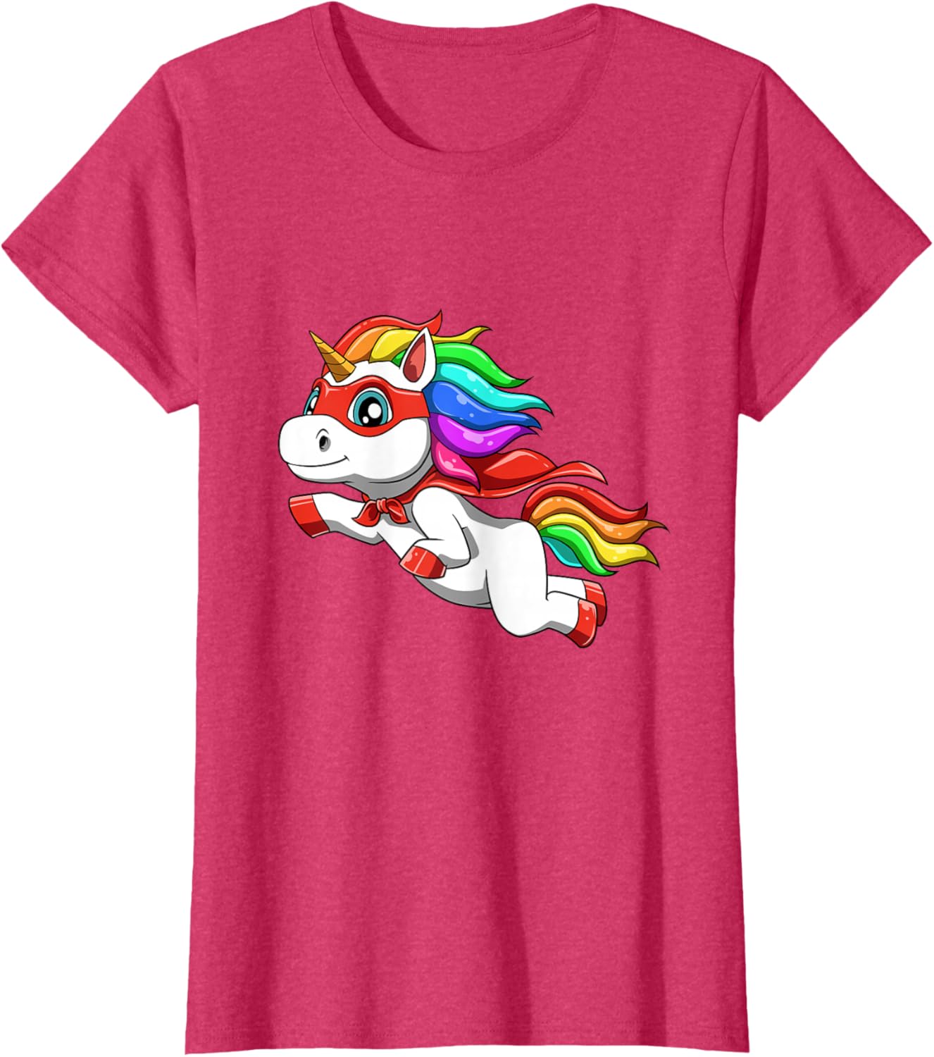 Detalle 2 de Licorne drôle comme héros pour un super-héros T-Shirt