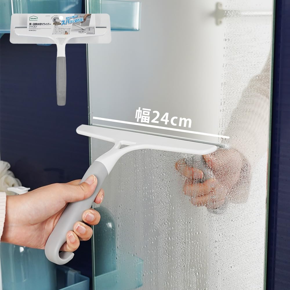 Detalle de アズマ工業 BT762 窓・浴室用シリコン水切りワイパー 幅24×高さ20cm