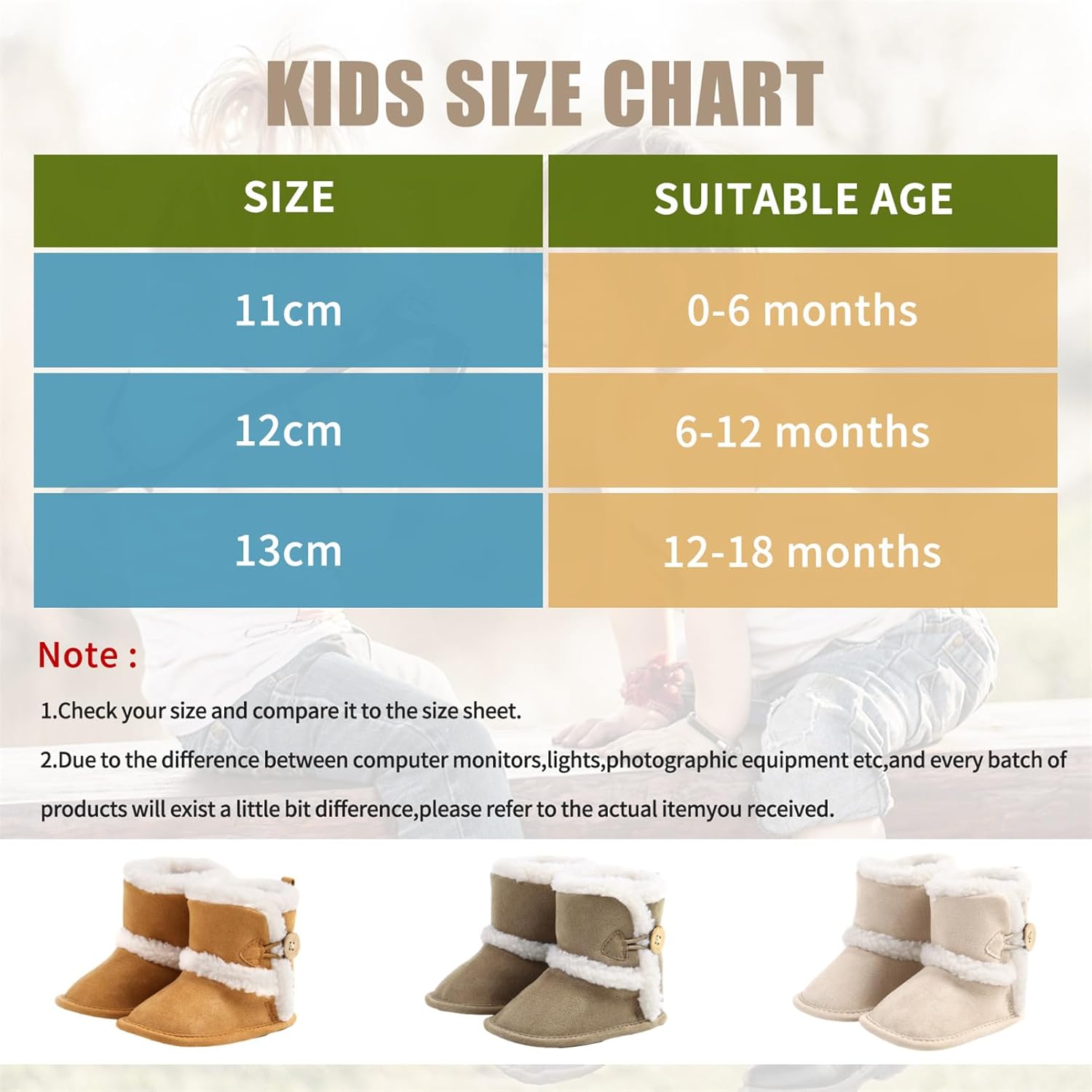 Thumbnail 5 de Outfit Spring Baby Winter Warm Fleece Bootie: Non-Slip Prewalker Shoes for Newborns to 18 Months