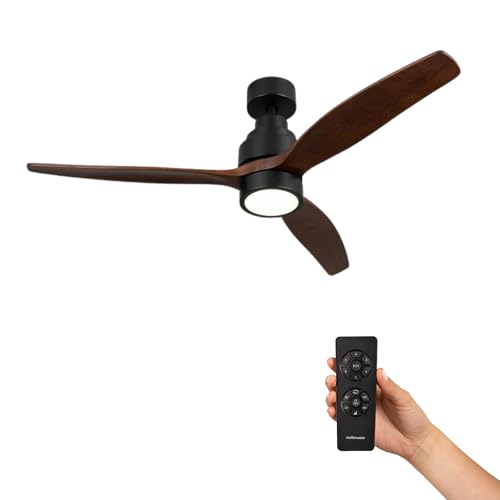Detalle de Mellerware Ventilador de Techo Led Brizy: potencia, silencio y versatilidad en 132 cm