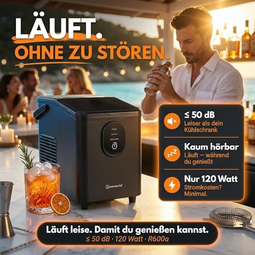Detalle 2 de Sommertal EM12S Eiswürfelmaschine – 12 kg/24 h, selbstreinigen & leise