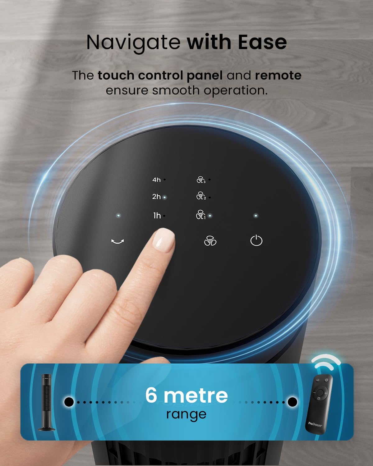 Thumbnail 4 de Pro Breeze 30" Tower Fan with Ultra Quiet Operation and 7-Hour Timer