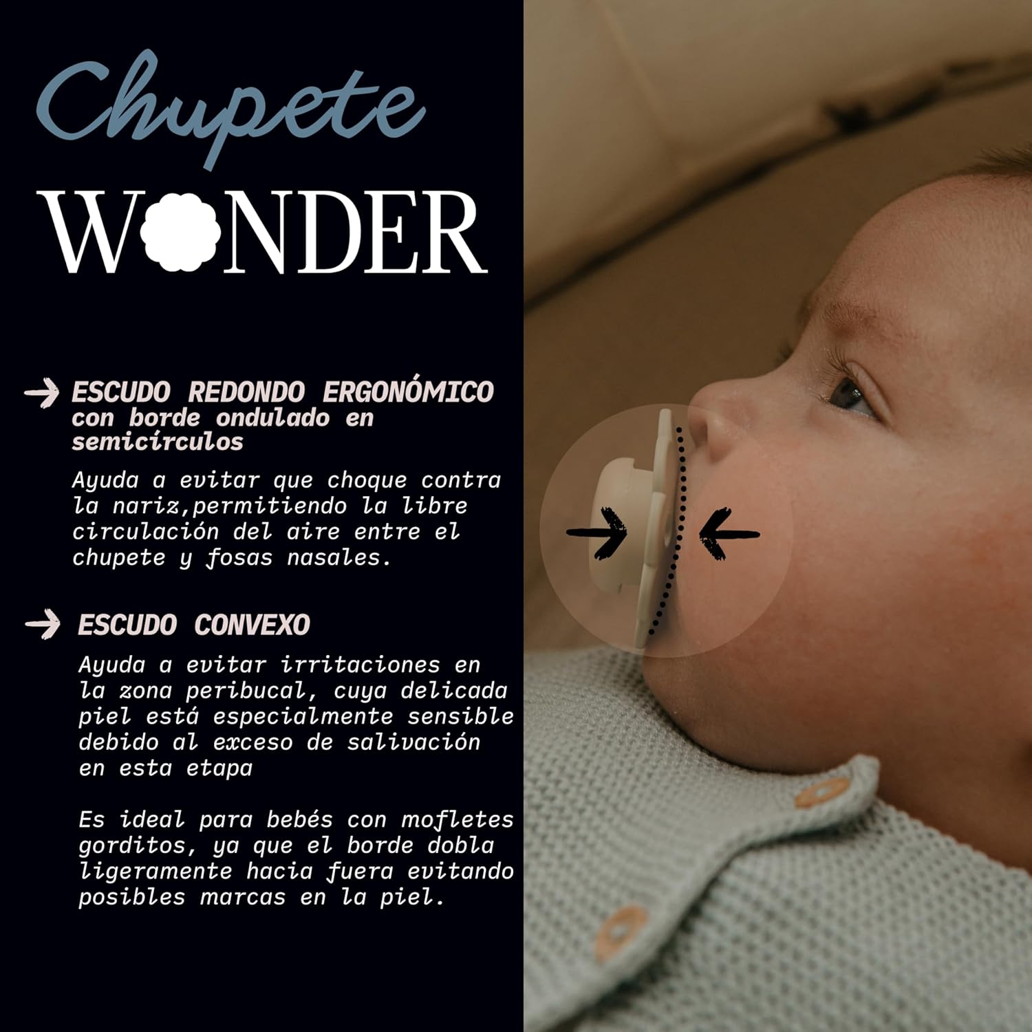 Detalle 2 de Suavinex Ciucci Wonder 0–6 mesi, confezione da 2 – tettarella SX Pro piatta e simmetrica