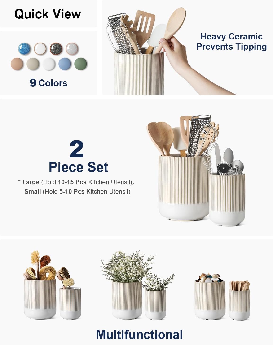 Detalle 2 de LE TAUCI Ceramic Kitchen Utensil Holders