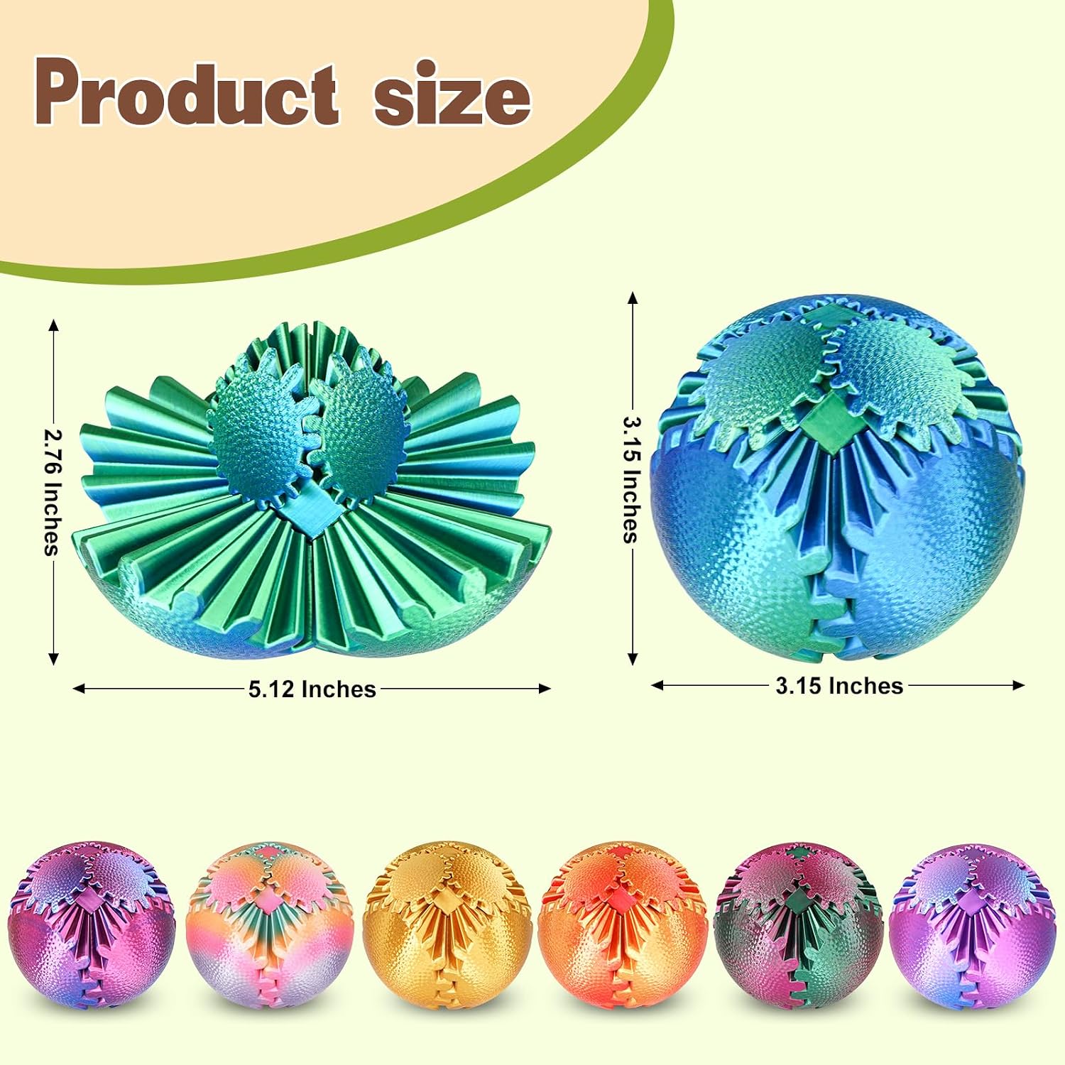 Thumbnail 2 de Gear Ball Fidget Kugel 8 cm