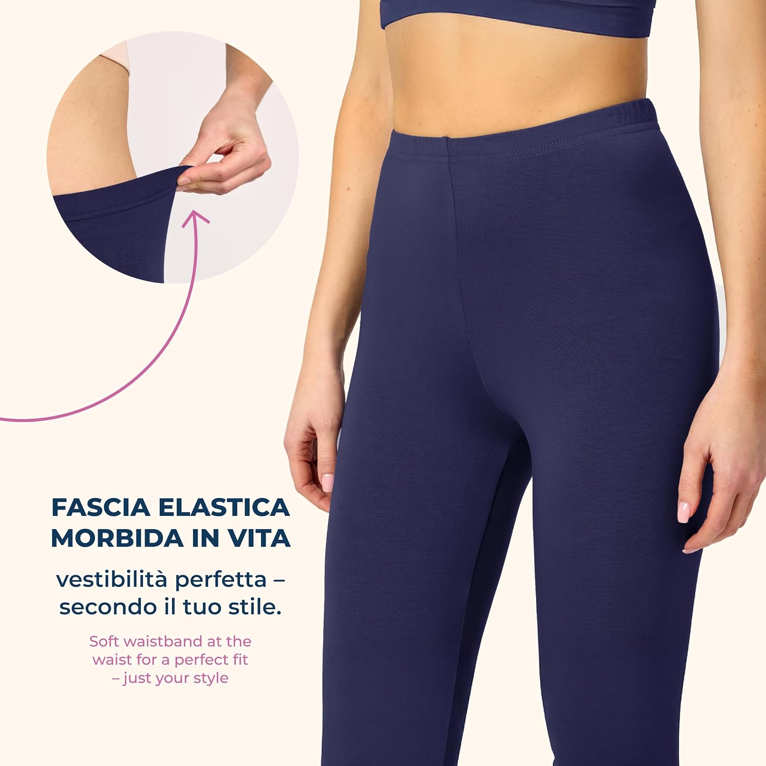 Thumbnail 3 de Merry Style Leggins Corti Donna 3/4 MS10-144: comfort e leggerezza in viscosa traspirante