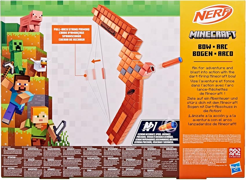 Thumbnail 3 de Hasbro Nerf Minecraft Arco lanzadardos 8 dardos