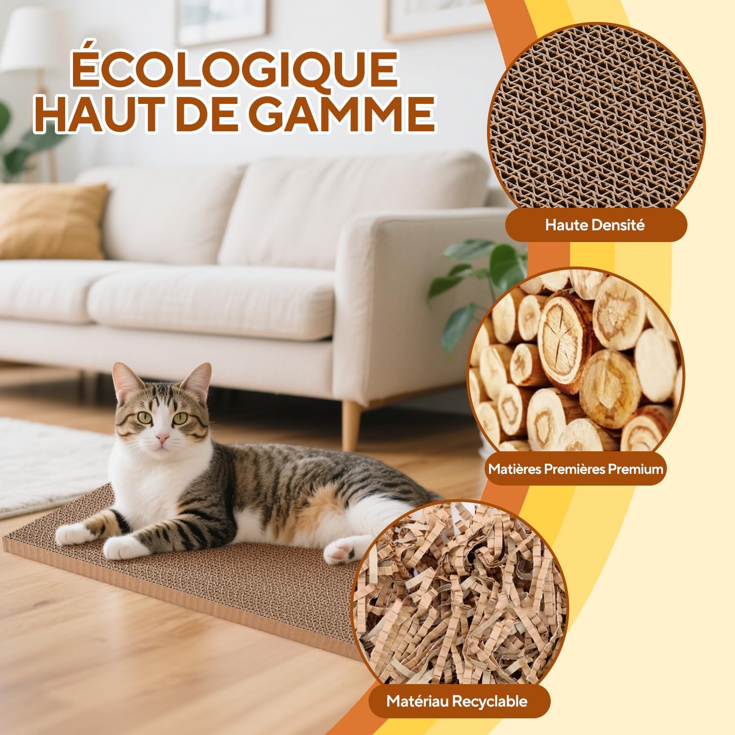Detalle de LIFLIX Griffoir Chat avec boîte, 7 pièces