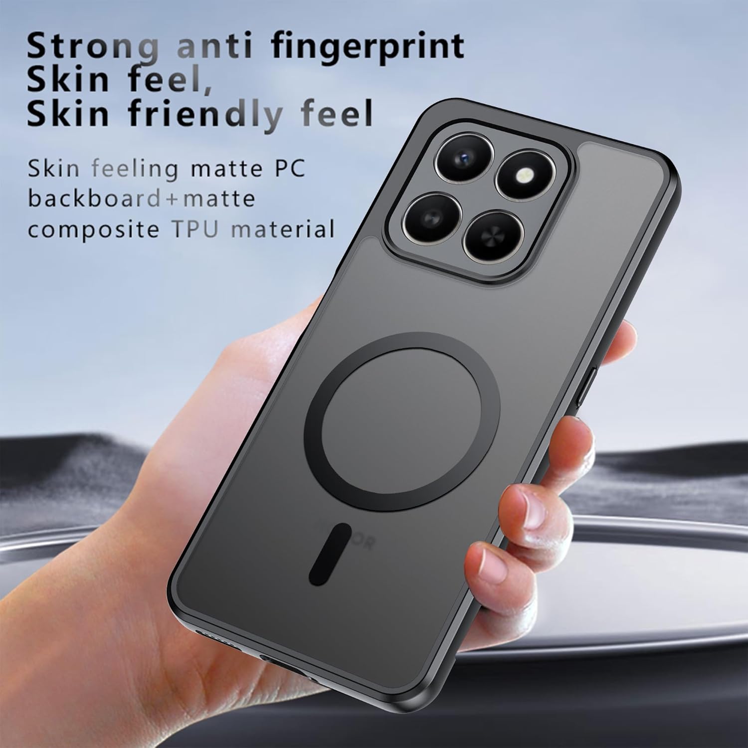 Thumbnail 1 de FDHYFGDY Hülle für Honor 400 Smart 5G/4G & Honor X7d – magnetische, ultradünne PC-Hartschale mit Silikon-Rand