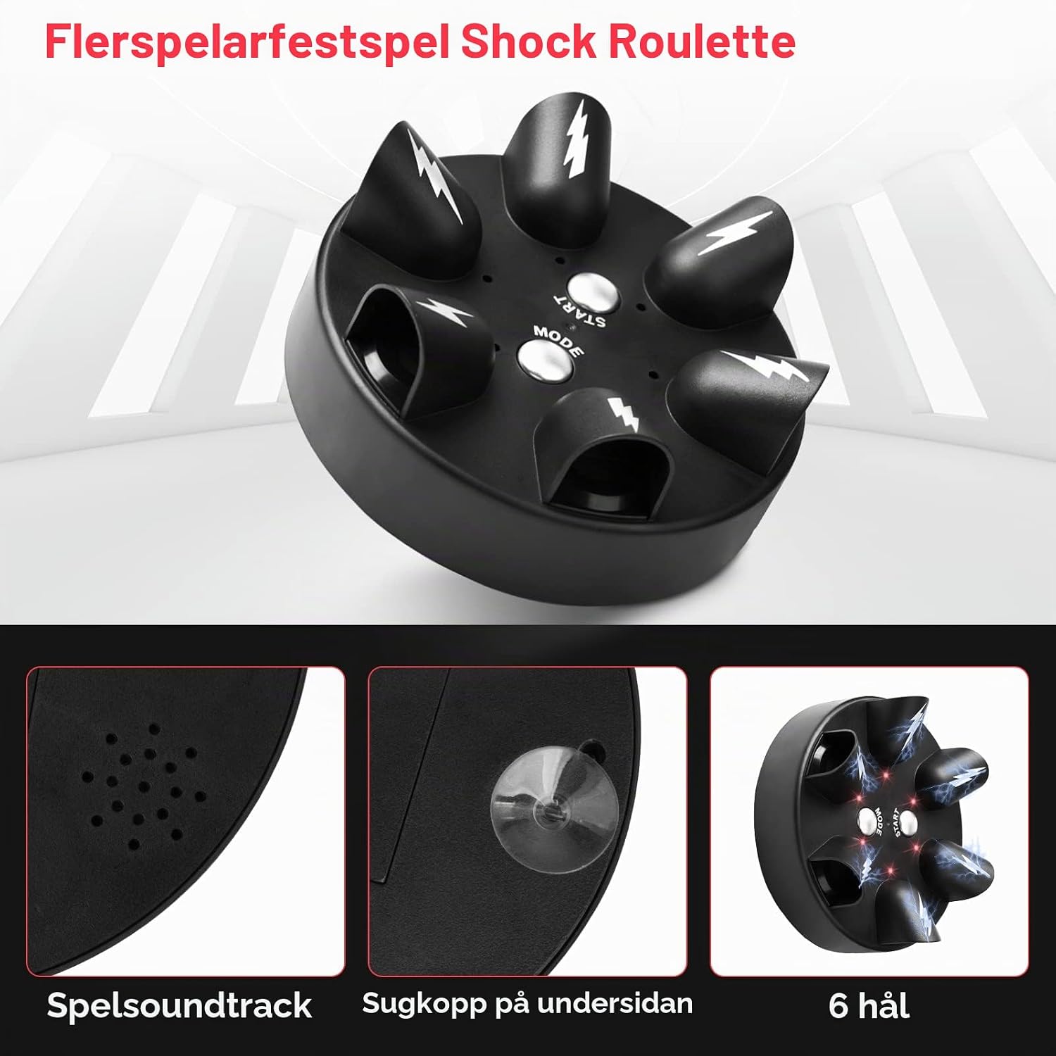 Detalle de OSDUE Electro Shock Detector – elektrisk chockroulette för vuxna, 2–6 spelare