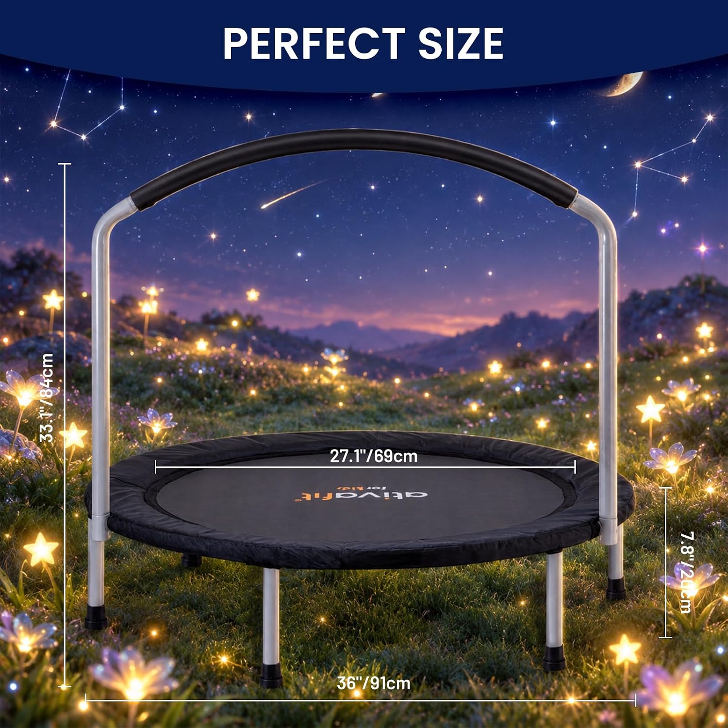 Detalle 2 de Ativafit 36-inch Elastic Band Big Handle Toddler Trampoline