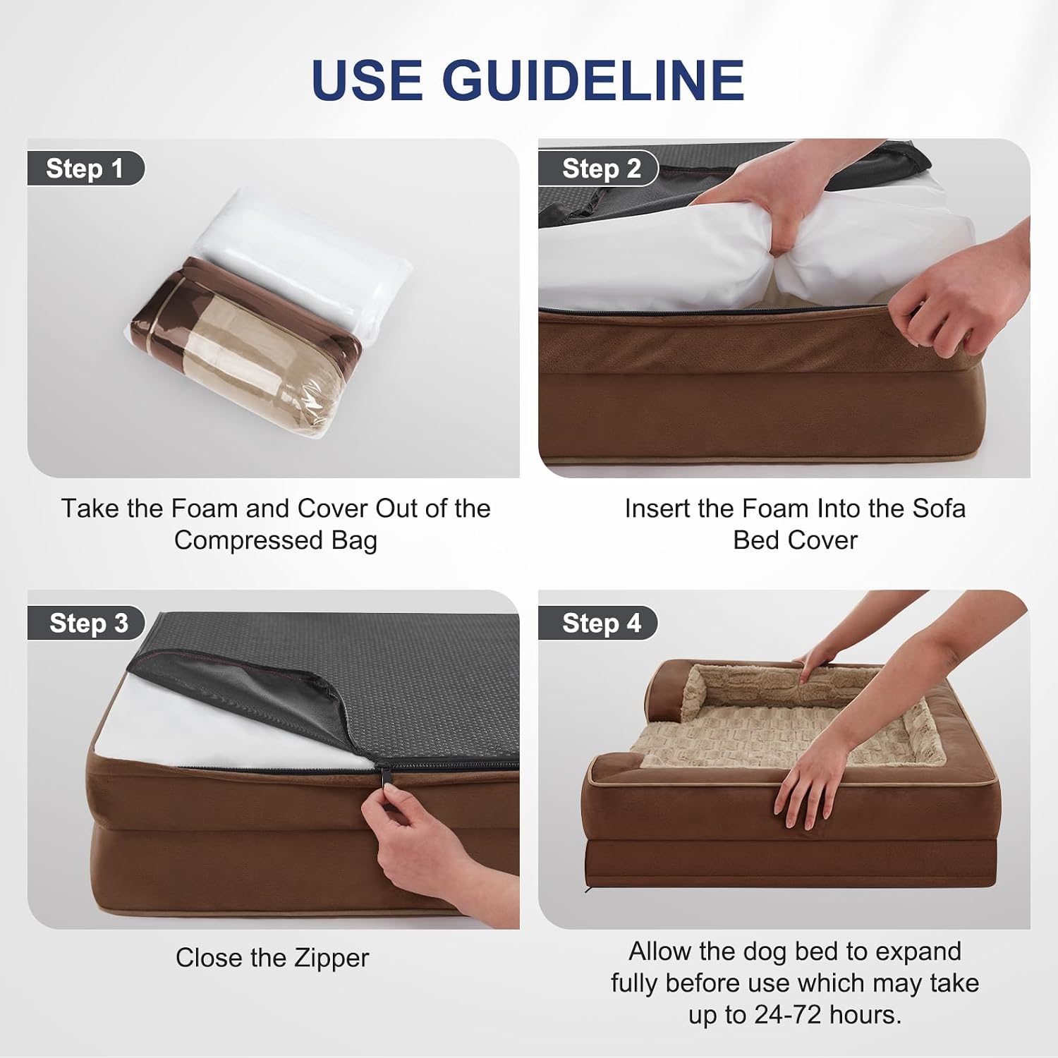 Thumbnail 6 de FURTIME Orthopedic Dog Bed, 28" x 23