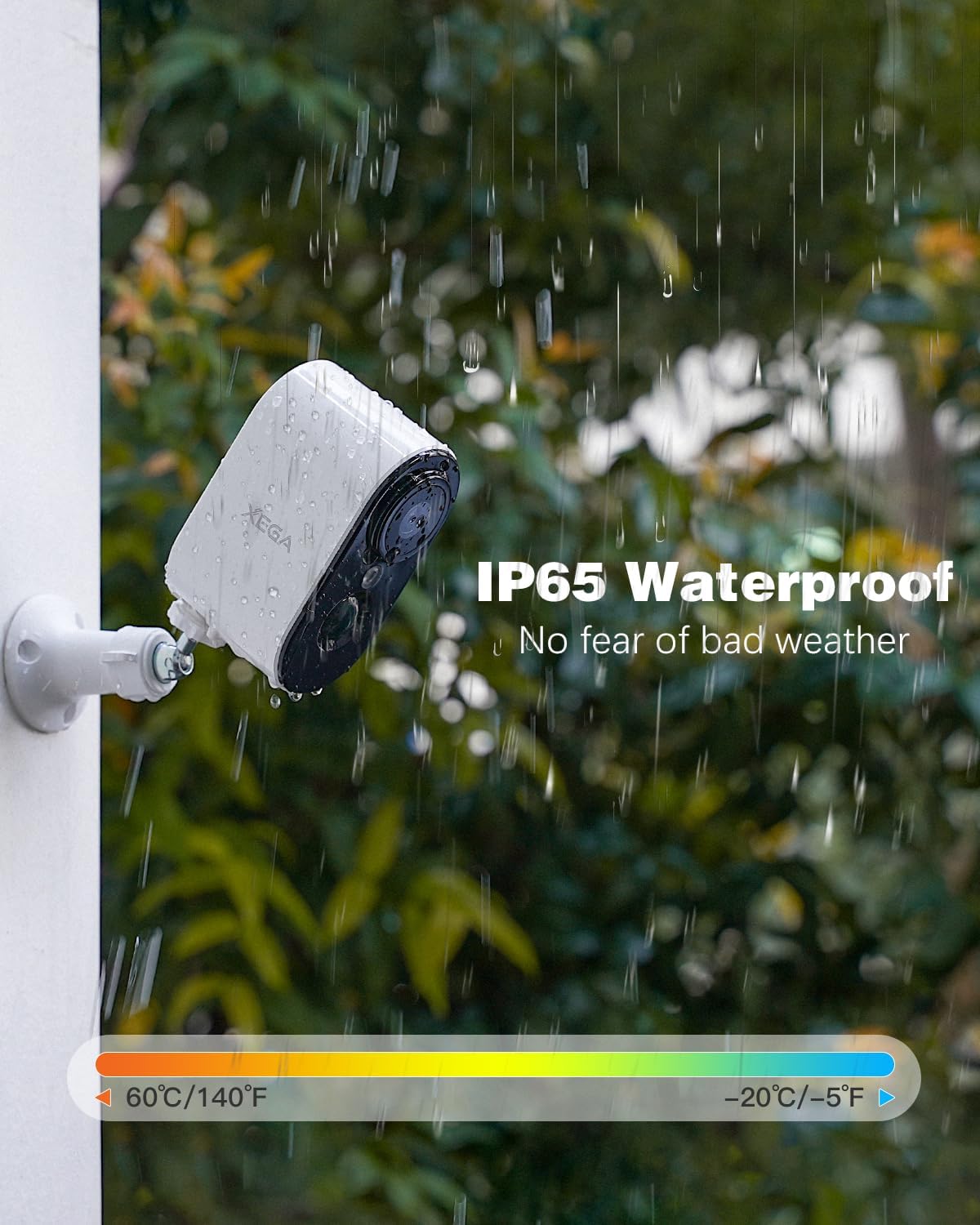 Thumbnail 5 de Xega 4G LTE caméra de sécurité IP portable 2K 3 MP avec batterie 6000 mAh, vision nocturne couleur et audio 2 voies