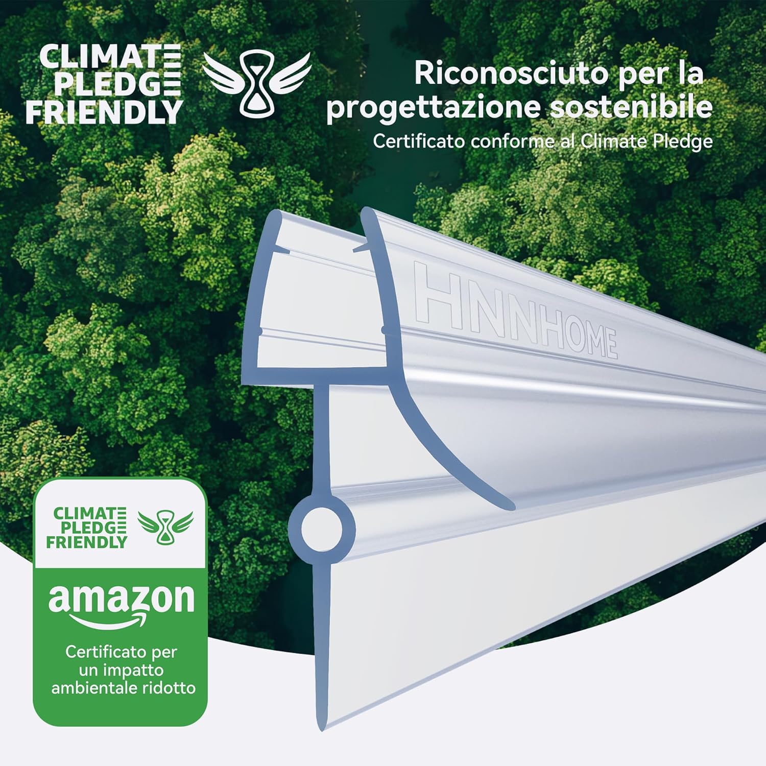 Thumbnail 2 de HNNHOME Guarnizione sigillante per box doccia in plastica gommata, 870 mm, per vetro 4–6 mm