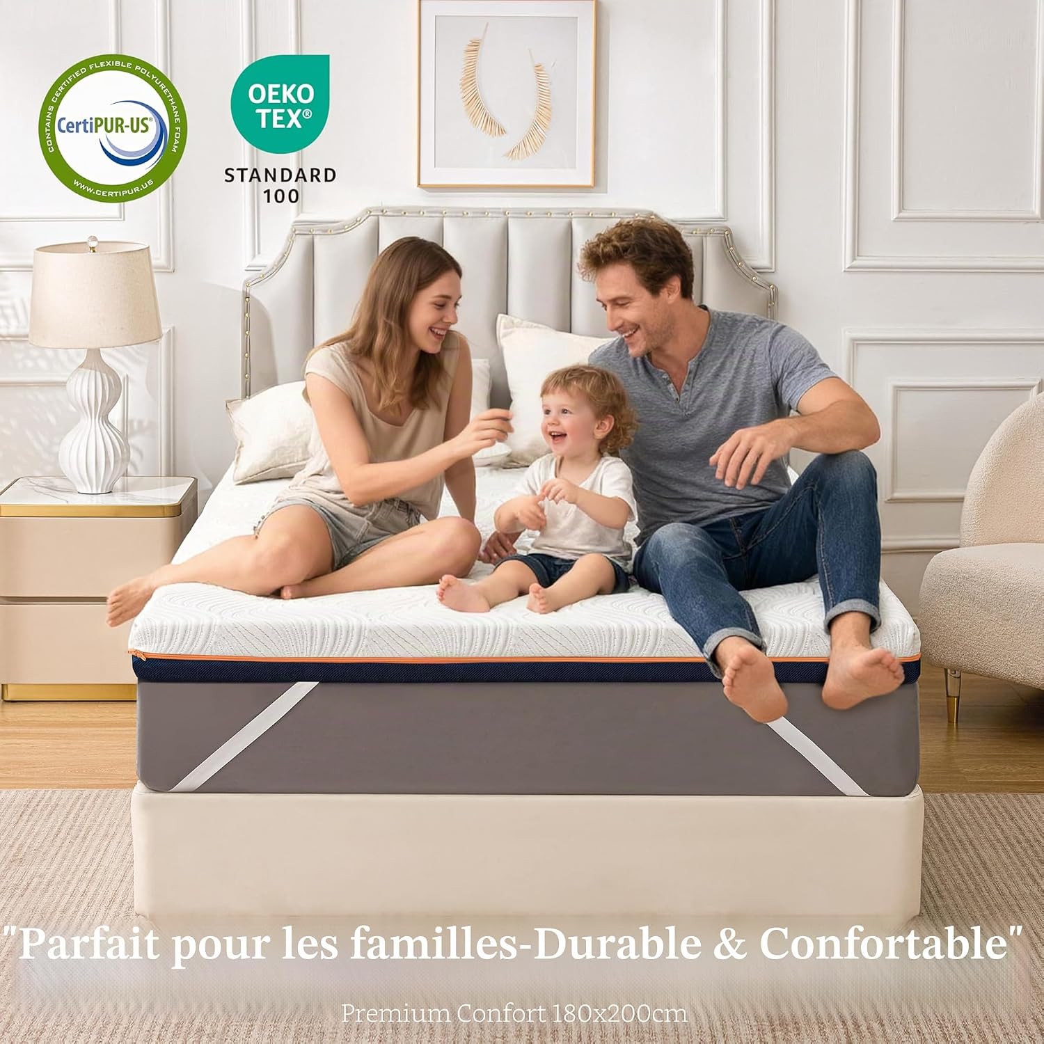 Thumbnail 6 de Solviente Surmatelas Mémoire de Forme 80x200cm – Gel Infusé, 10 cm, Haute Densité