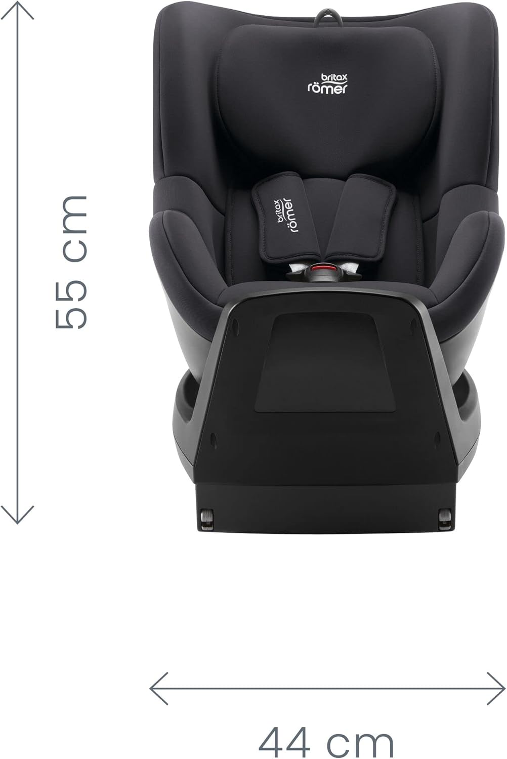 Detalle 2 de BRITAX RÖMER DUALFIX PLUS Girevole a 360° - Seggiolino auto dalla nascita fino a 4 anni, ISOFIX, Space Black