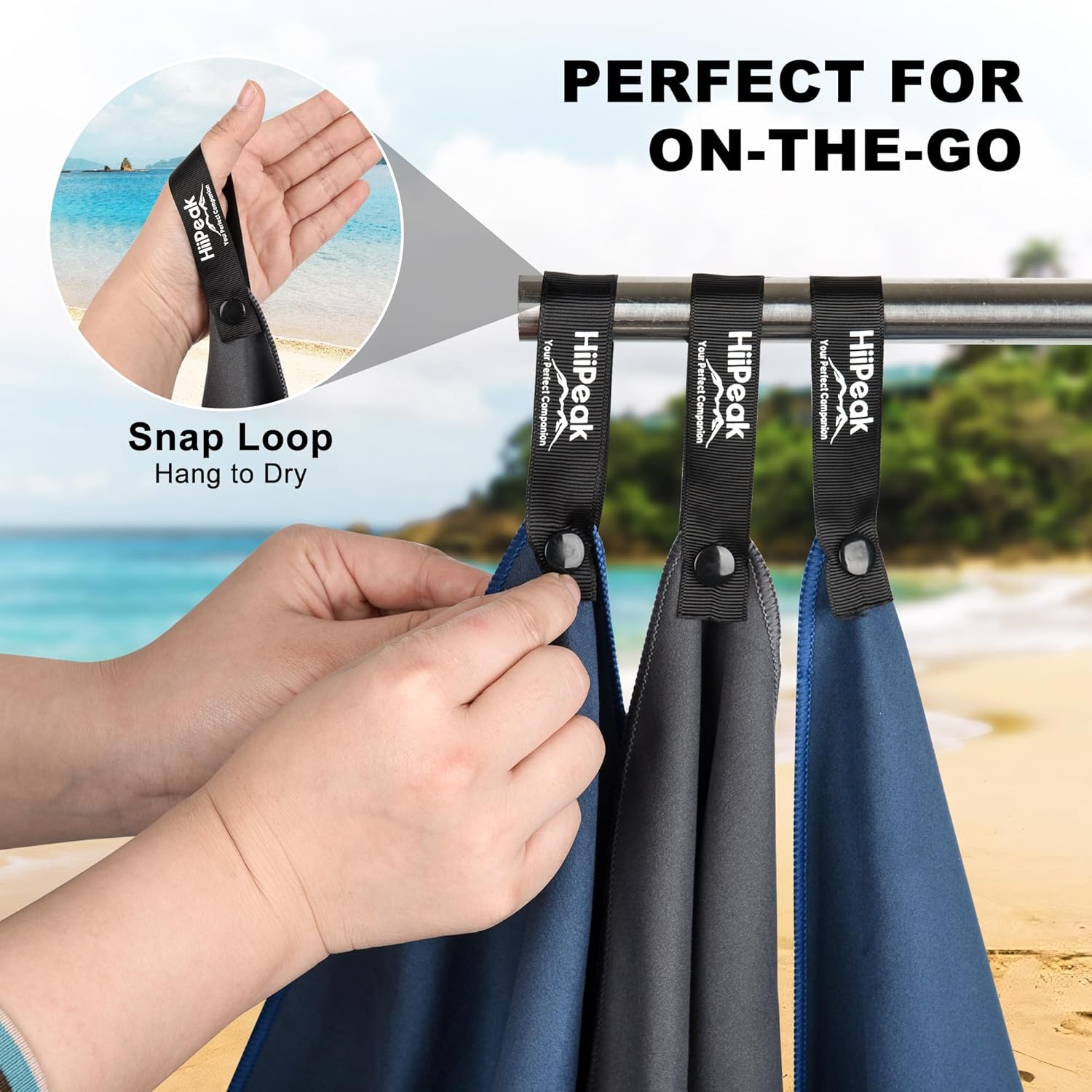Thumbnail 1 de HiiPeak Microfibre Towel 160cm x 80cm beach towel 🏖