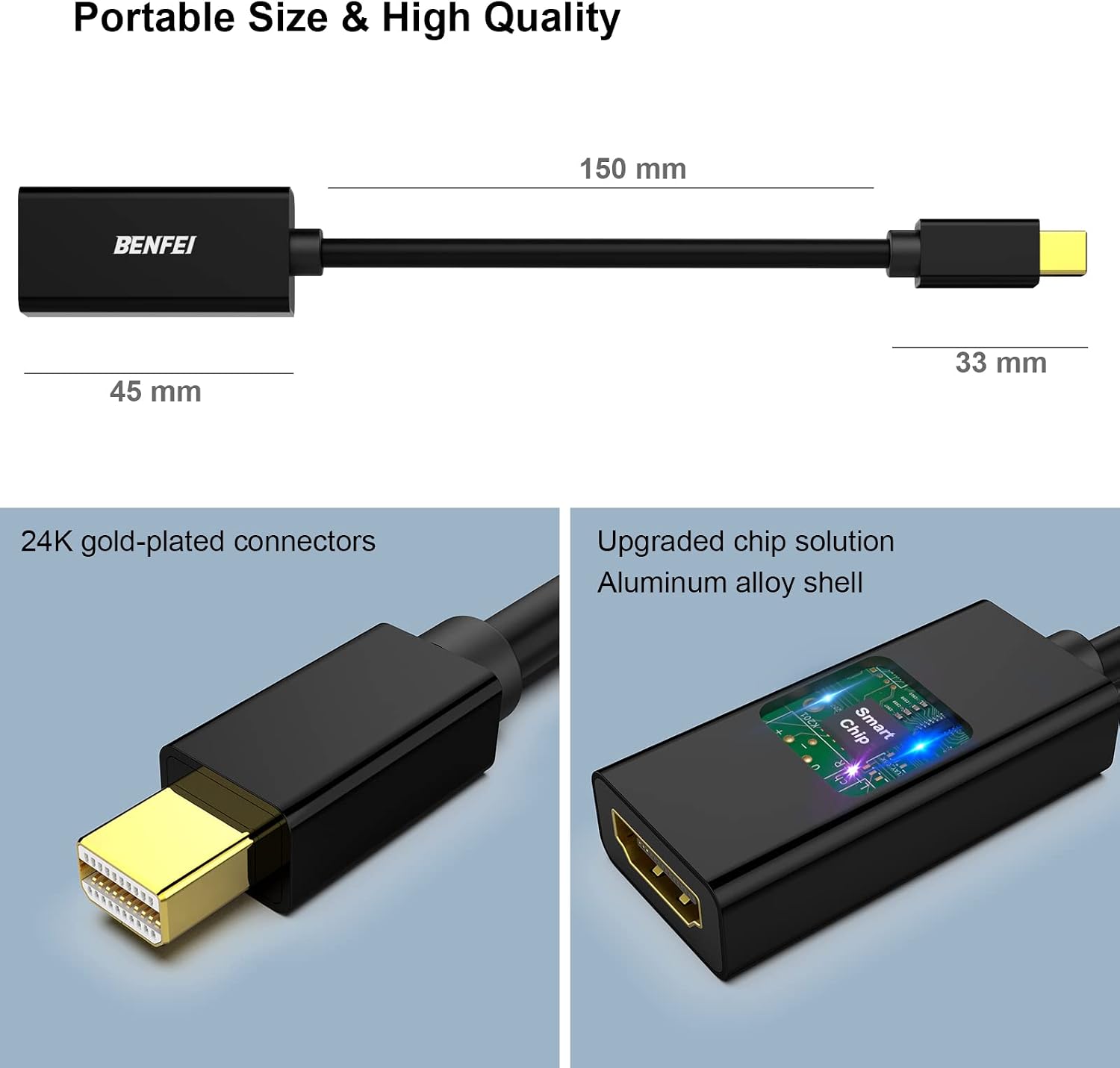 Thumbnail 5 de BENFEI Mini DisplayPort HDMI oro