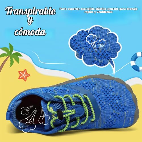 Thumbnail 1 de SAGUARO Zapatillas de Trail para Niñas – Modelo Descalzo Transpirable, Azul, 29 EU