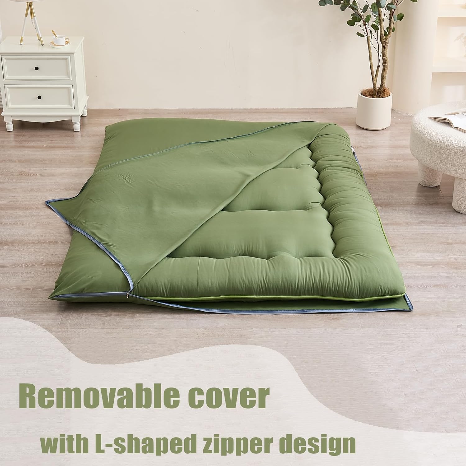 Thumbnail 3 de Zelladorra Japanese Floor Mattress (Twin) with Portable Storage Bag and Washable Cover