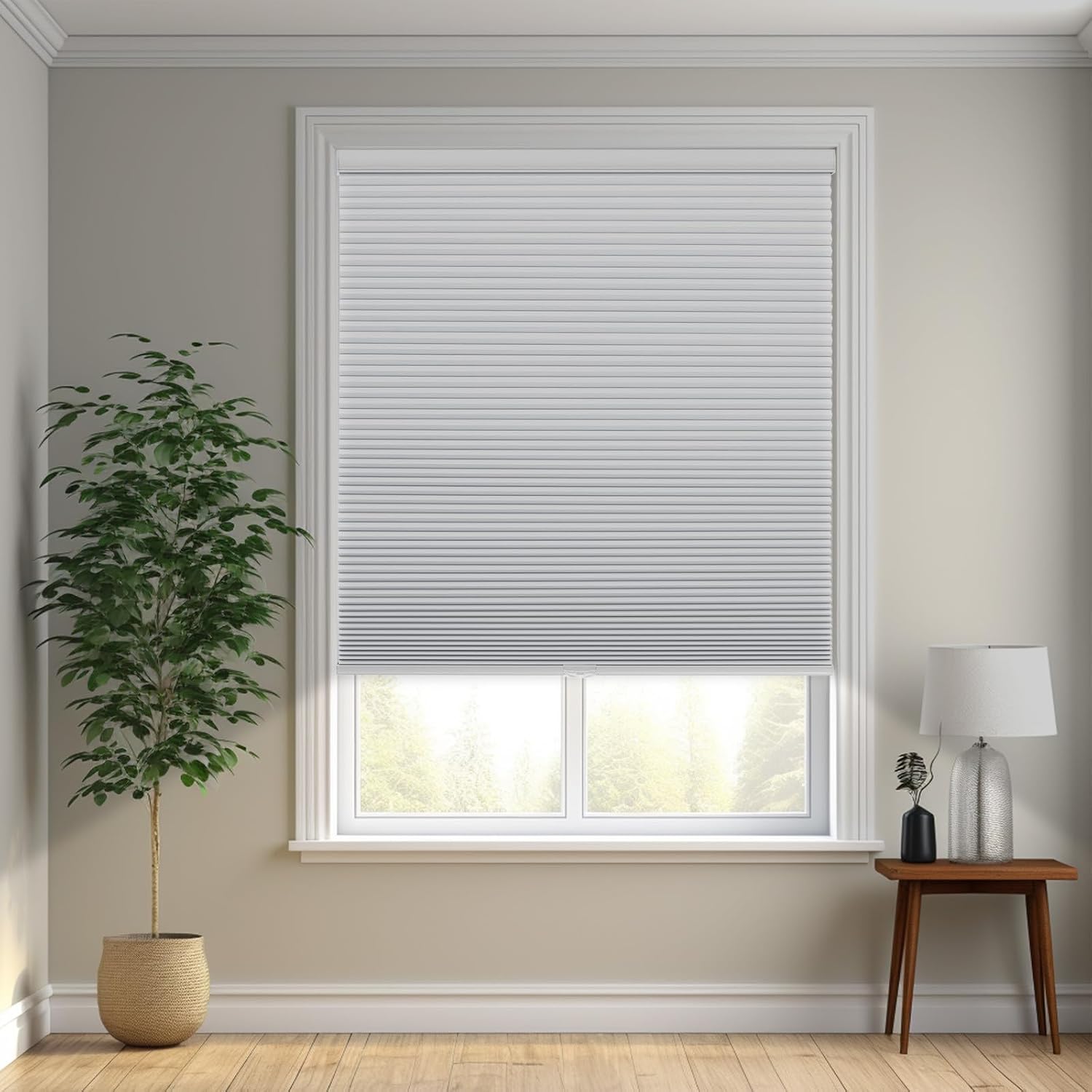 Thumbnail 4 de Changshade Cordless Cellular Shades, Blackout Honeycomb, 27.5" W x 72" H, White