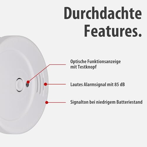Thumbnail 3 de Brennenstuhl Rauchmelder Set 6x RM C 9010 mit austauschbarer Batterie – zuverlässiger Brandschutz für Wohnräume