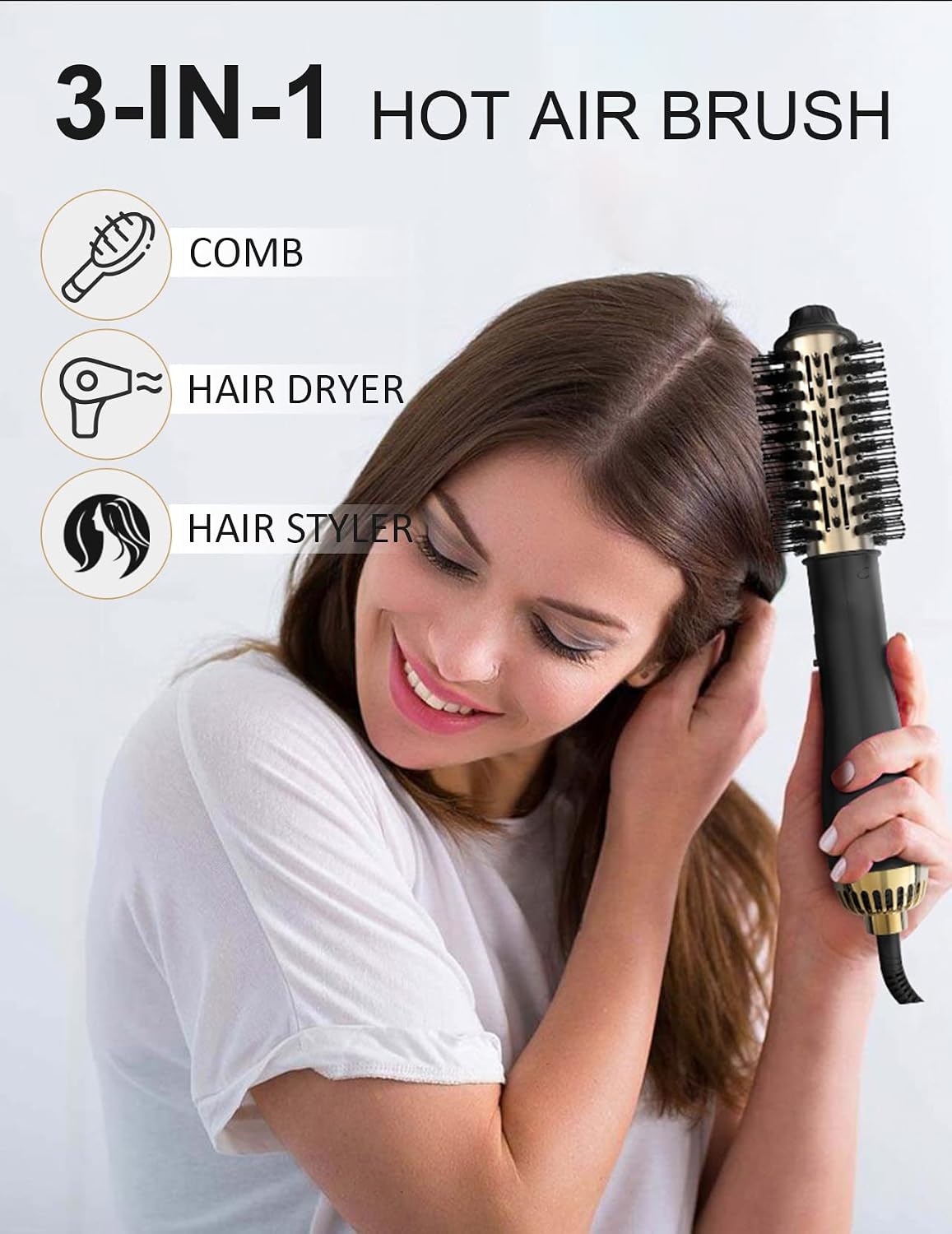 Detalle 2 de LANDOT SM-5368 One-Step Hair Dryer Brush, 60 mm Ionic Barrel, 3 Heat/2 Speed