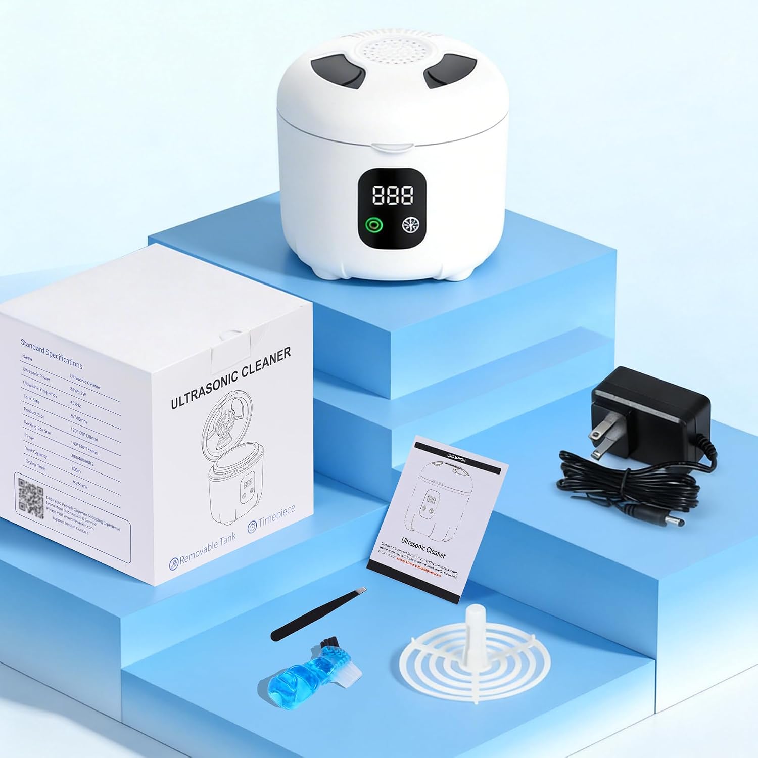 Thumbnail 6 de Ultrasonic Retainer Cleaner 25W Portable Ultrasonic Cleaning System