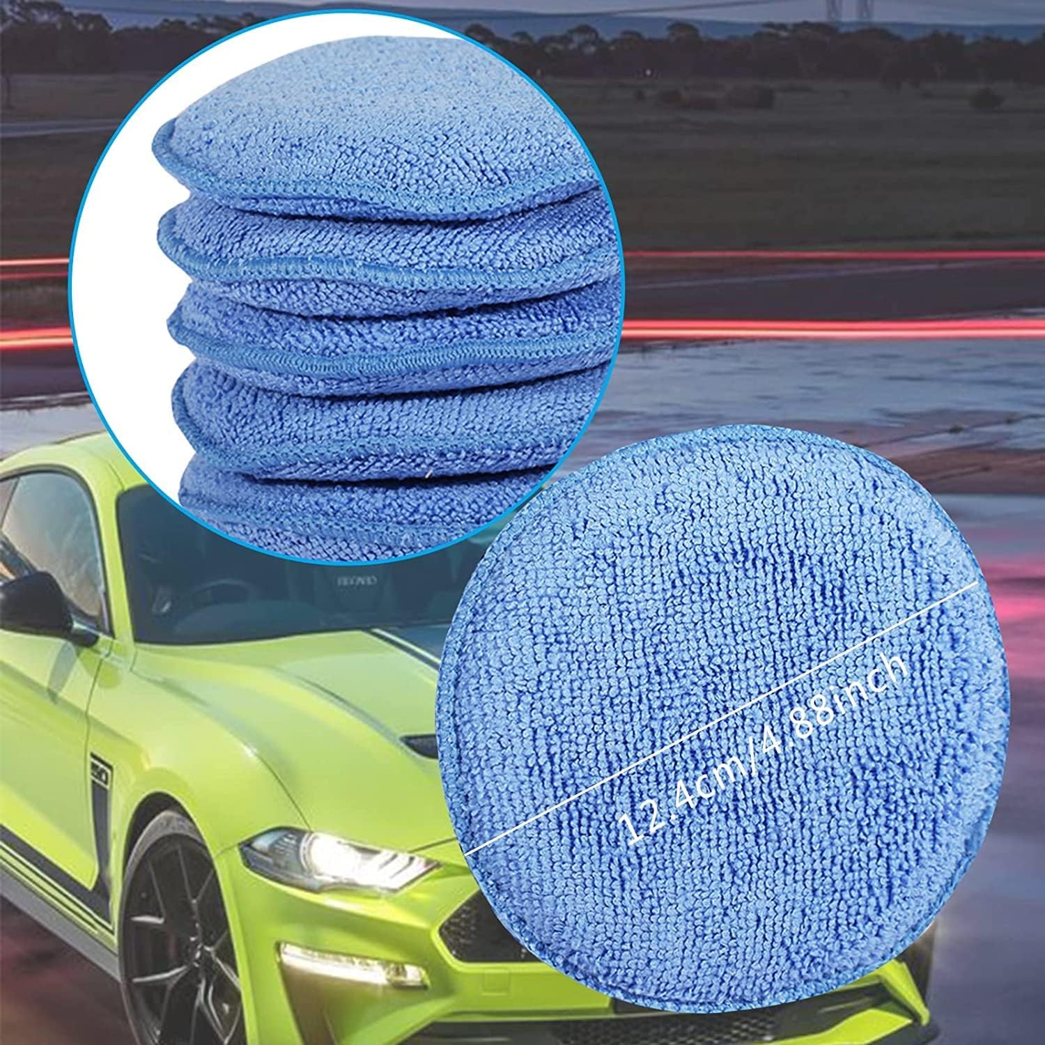 Detalle 2 de FONAROLL Microfiber Wax Applicator Pads (5" Diameter, 6 Pack)