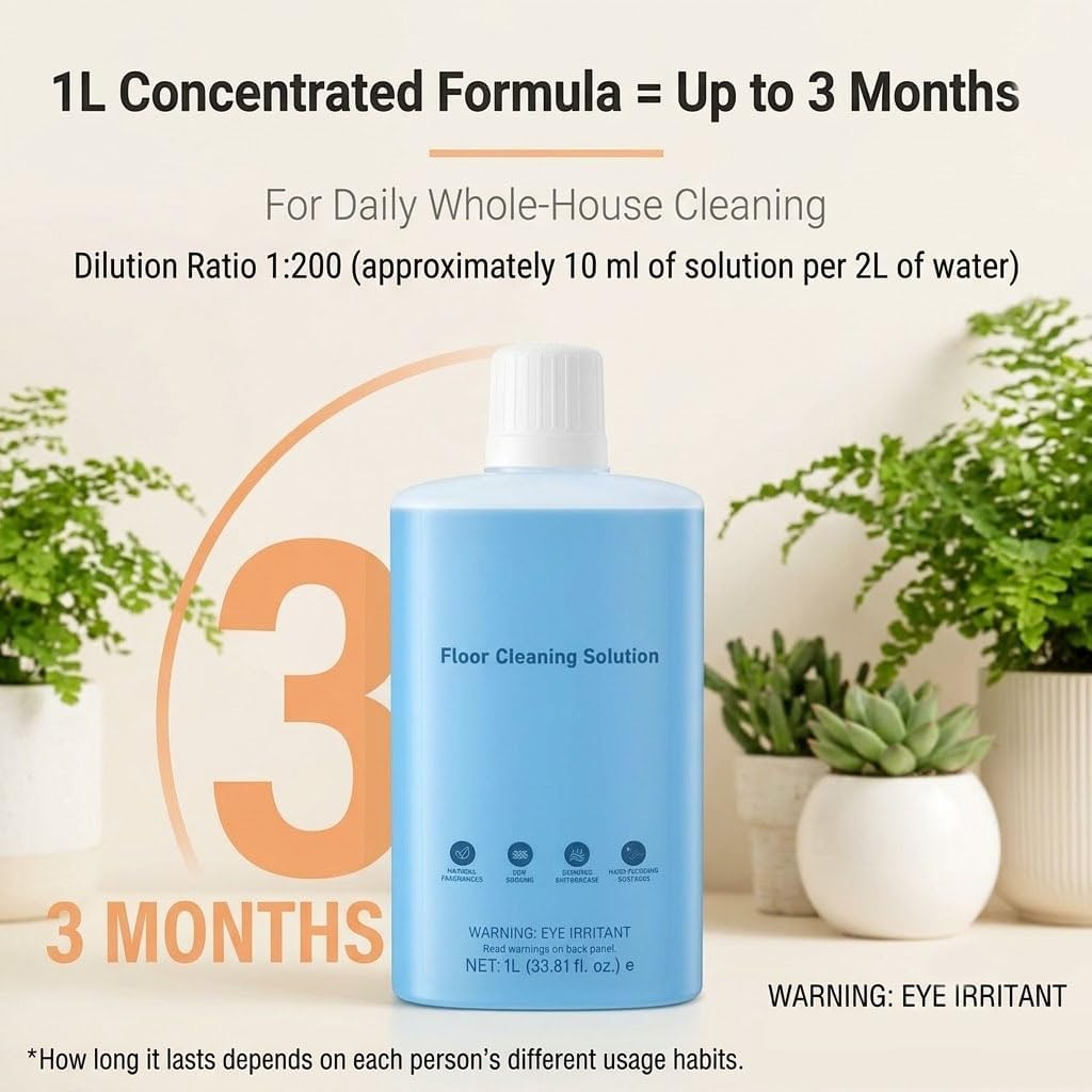 Detalle de 1L Floor Cleaning Fluid Solution for Roborock Mops & Wet Dry Vacuums