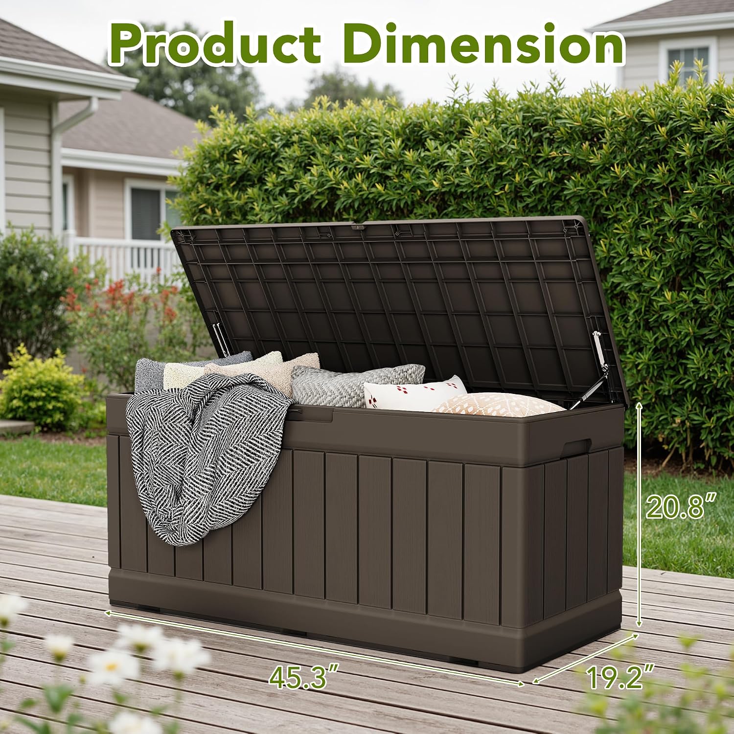 Thumbnail 3 de Devoko outdoor deck box, 80-gallon capacity