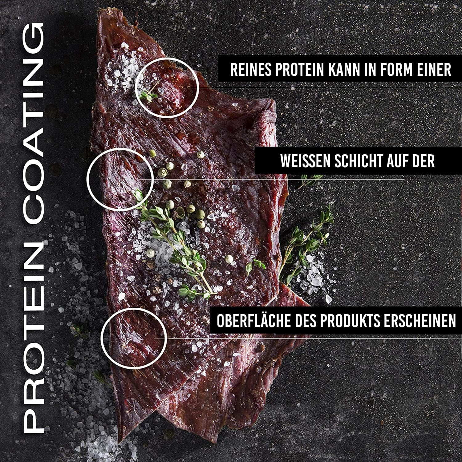 Thumbnail 6 de The Meat Makers Peppered Beef Jerky Steak – getrocknetes Rindersteak, 500 g