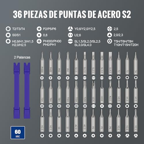 Thumbnail 6 de WORKPRO 42 en 1: Juego de Destornillador Eléctrico con 36 Piezas S2 – precisión y versatilidad para bricolaje
