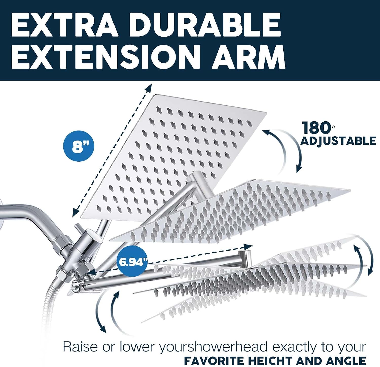Detalle de 8" Rain Shower Head with Handheld Combo