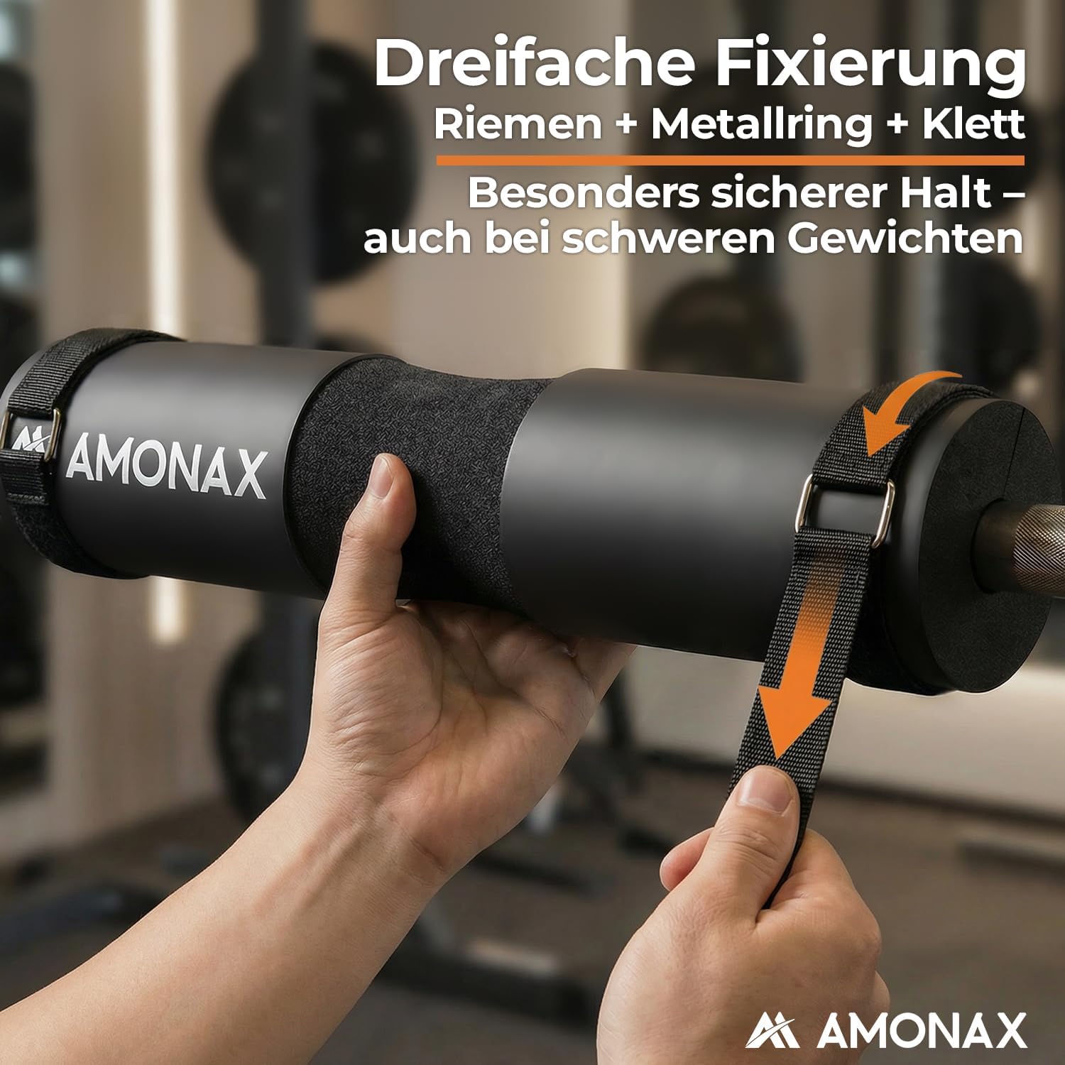 Detalle 2 de Amonax Langhantel Polster – Extra dickes Nackenpolster für Kniebeugen, Hip Thrust und mehr