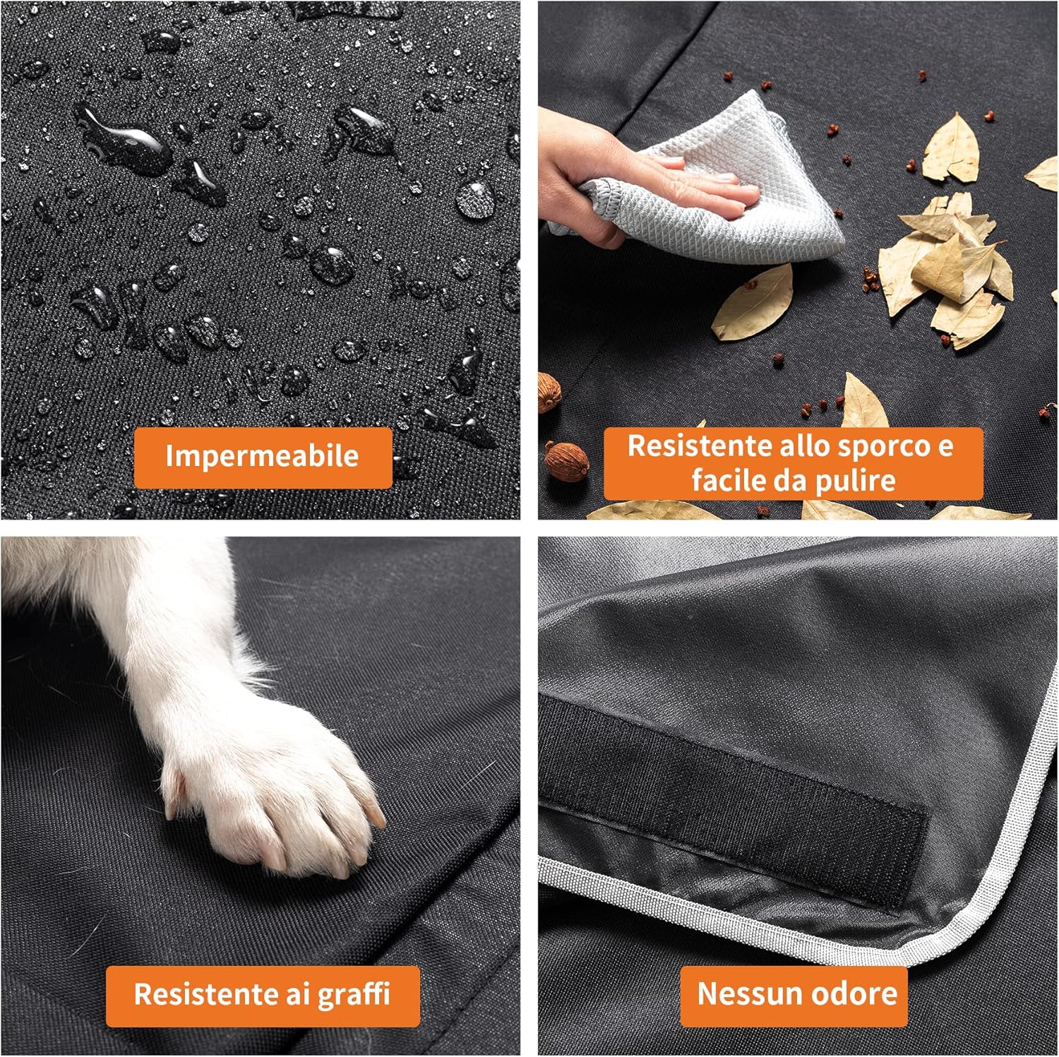 Detalle de Toozey Telo auto per cani 185×105 cm impermeabile