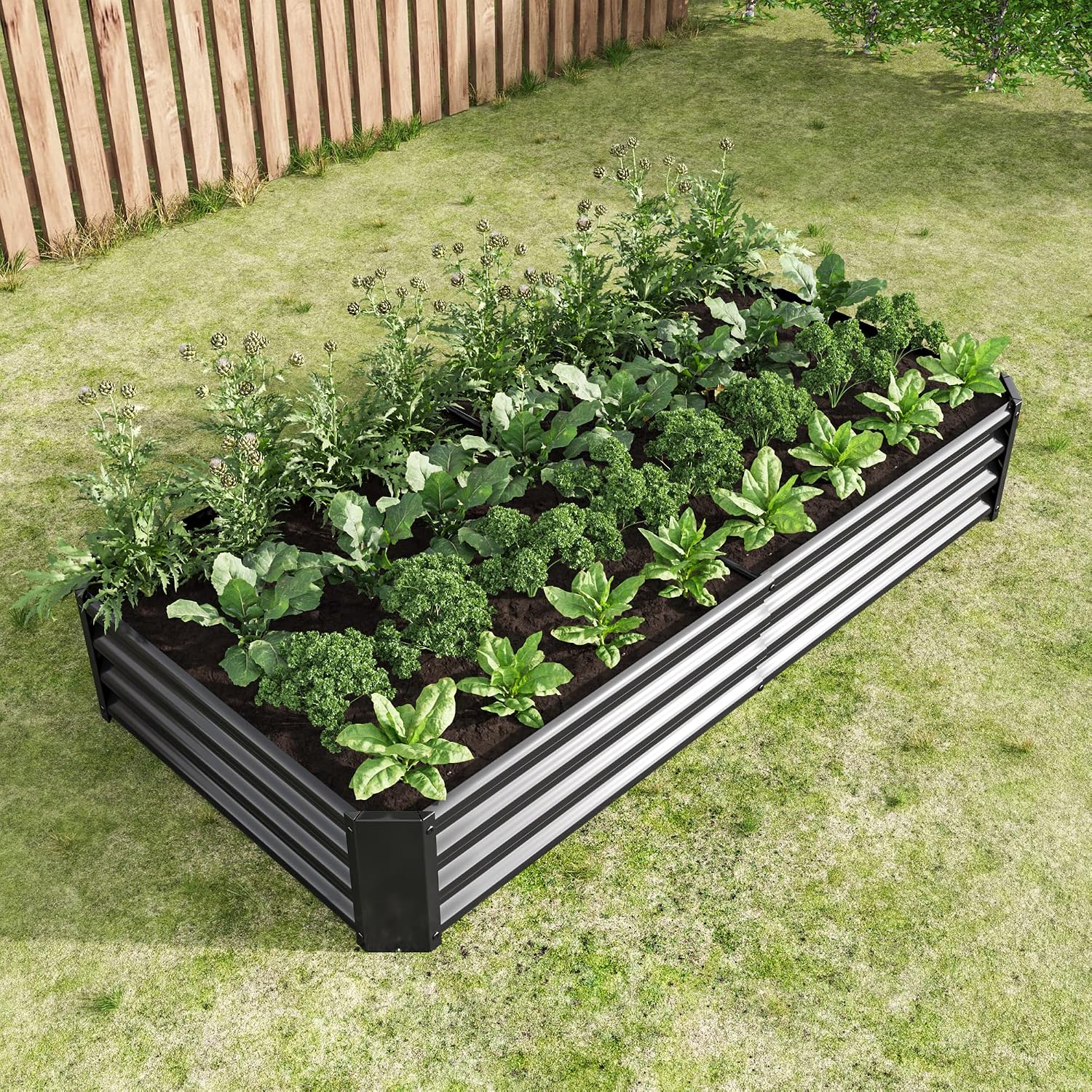 Detalle de FOUBAM Raised Garden Bed, 6 x 3 x 1 ft