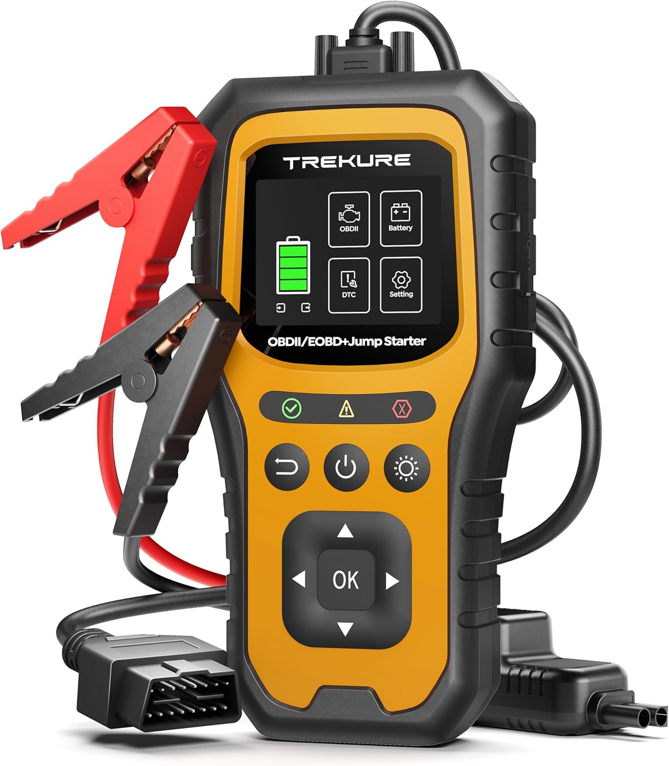 Detalle de Booster Batterie Voiture avec OBD2 Diagnostic TK40 — Démarreur 7000A et Diagnostic OBD2