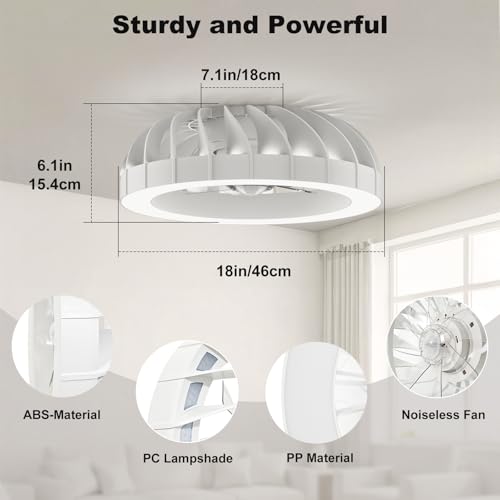 Thumbnail 5 de Ventilatore da soffitto con luce Ateroll: 46 cm, LED RGB, telecomando e timer