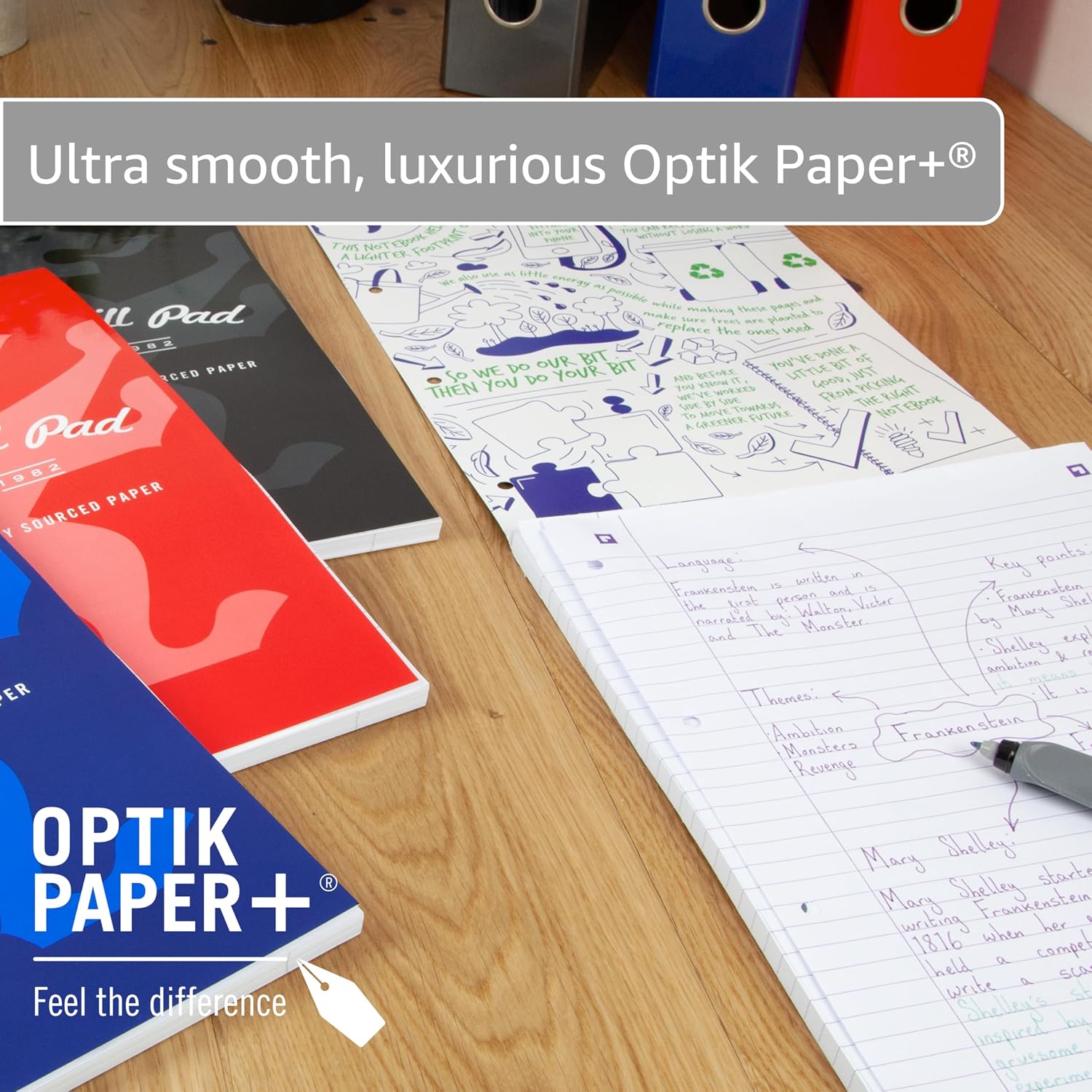 Detalle 2 de Oxford Campus Lined Paper A4 Refill Pad – 3 x Pastel 140 Pages