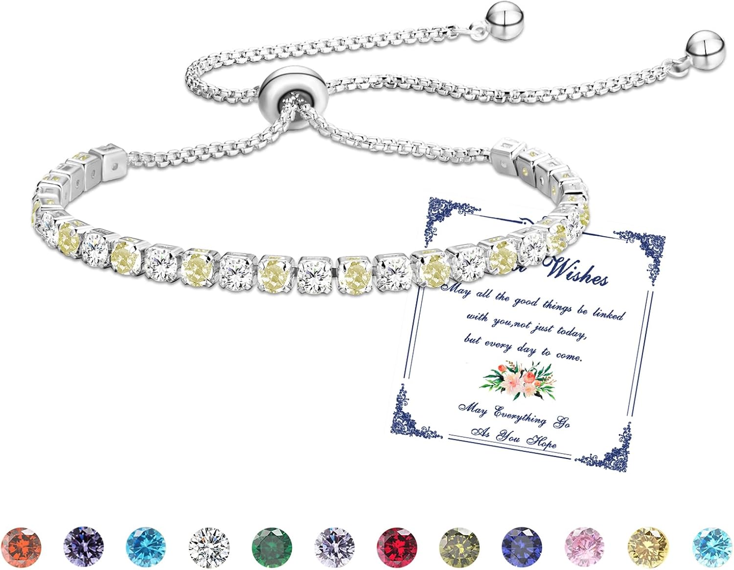 Detalle de Esmoly Pulsera mujer con 12 piedras naturales