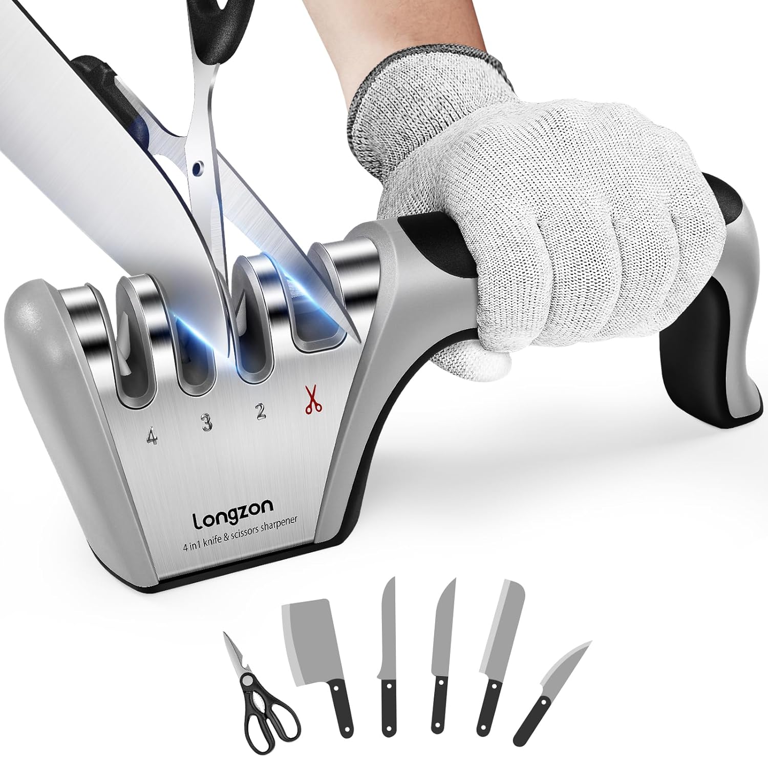 Longzon 4-in-1 Knife Sharpener 🔪