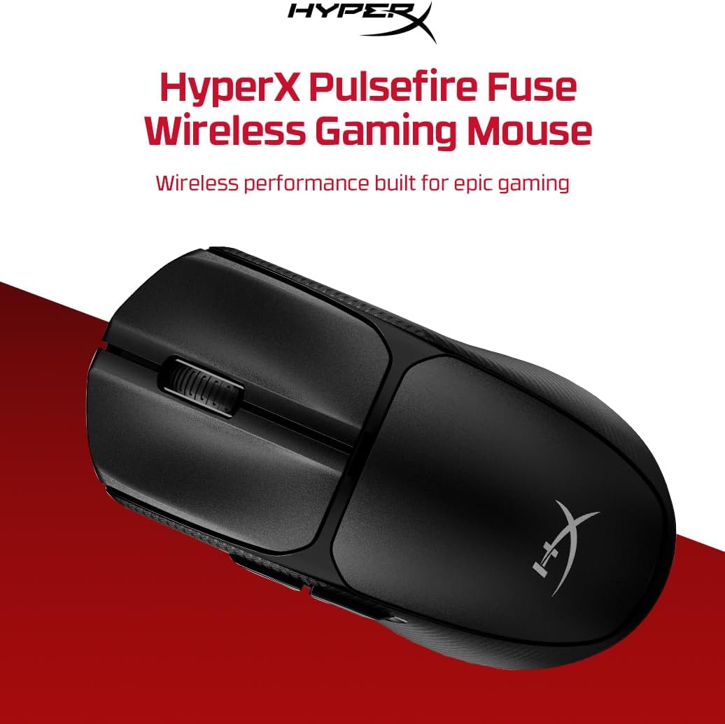 Thumbnail 1 de HyperX Pulsefire Fuse Wireless Gaming Mouse (AAA, up to 85 hours, up to 12,000 DPI, NGENUITY RGB & button remapping)