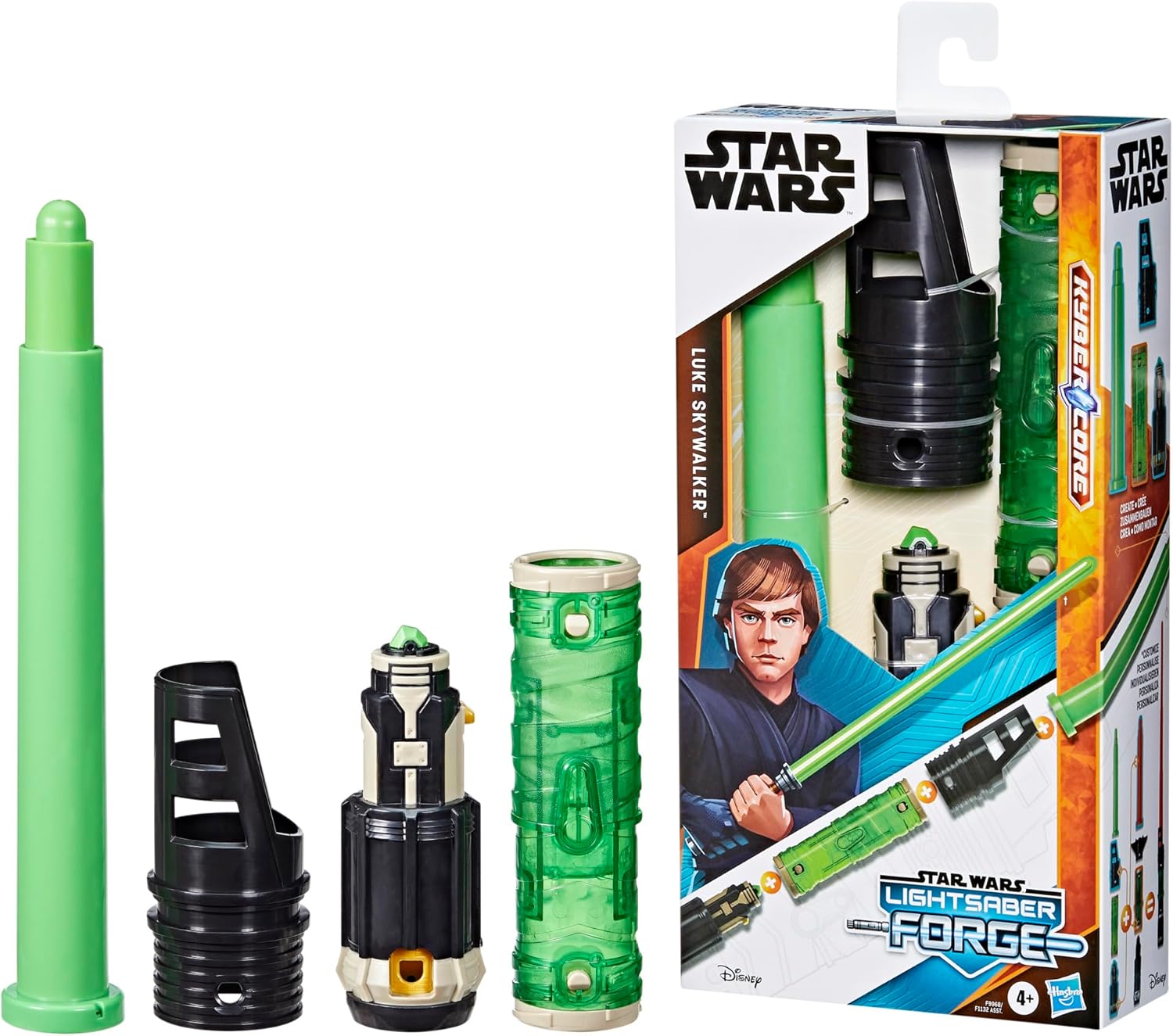 Thumbnail 1 de Star Wars Lightsaber Forge Kyber Core Luke Skywalker Toy – Extendable Green Blade, 4+
