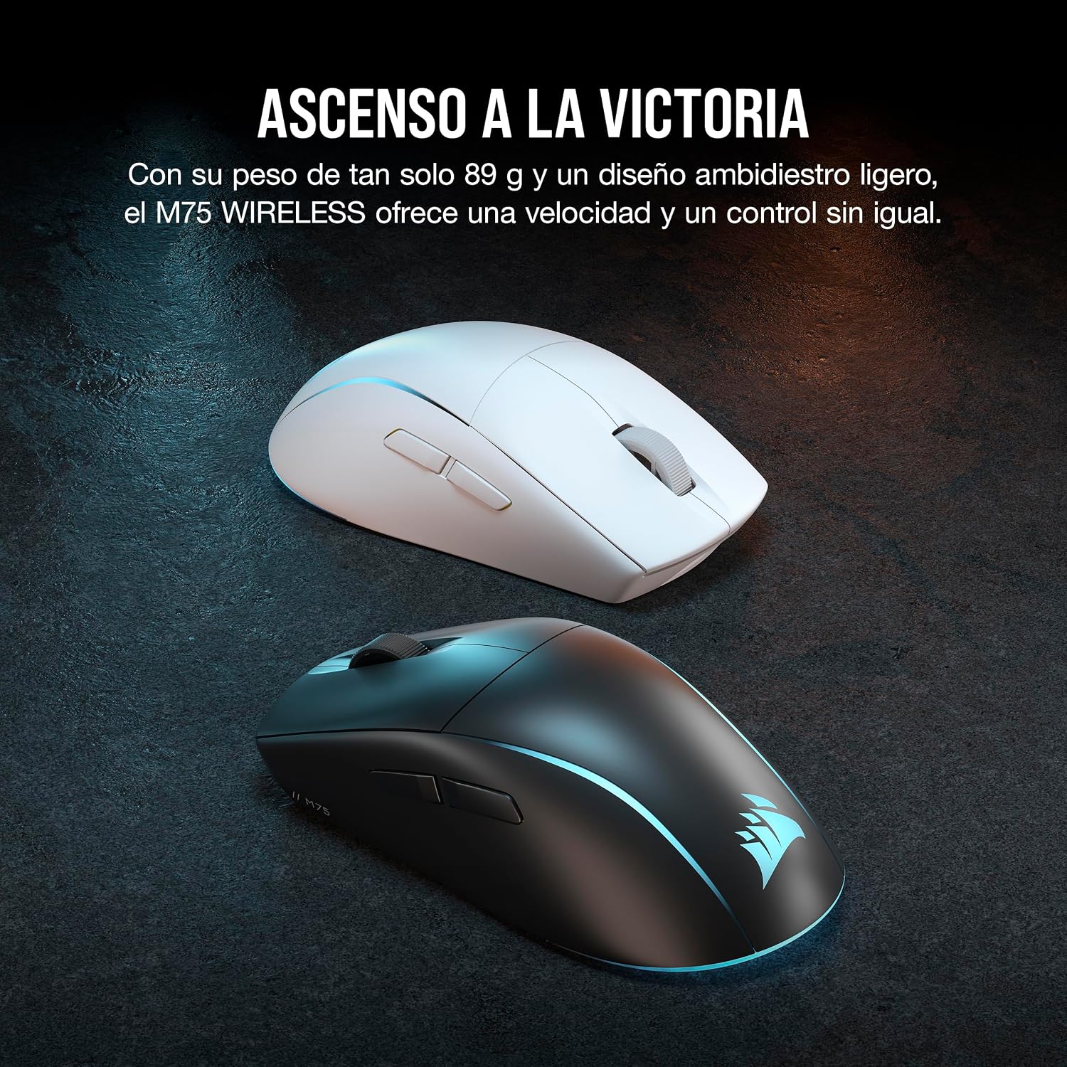 Detalle 2 de Corsair M75 Wireless RGB Ratón Ligero para Juegos