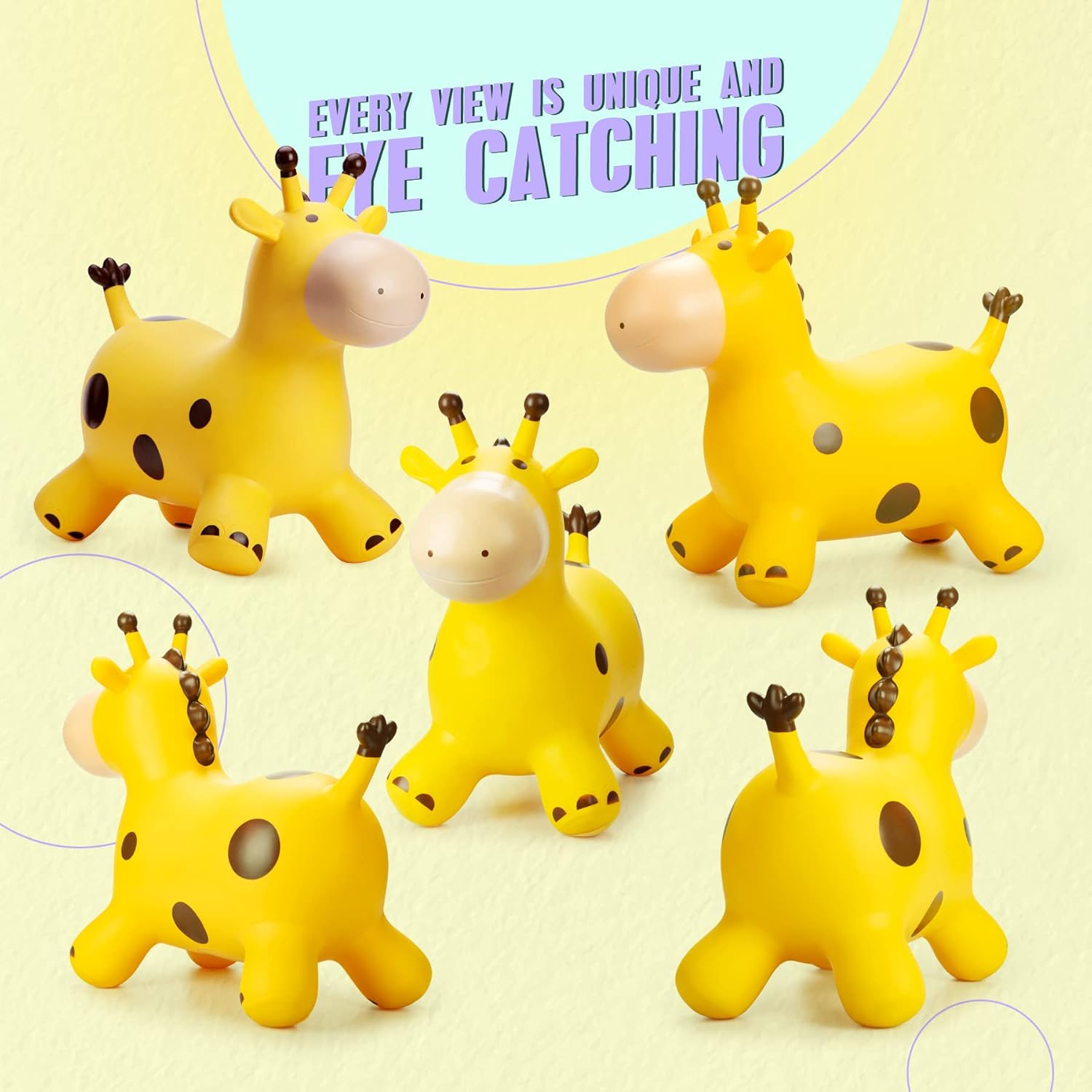 Thumbnail 1 de U&C Planet Giraffe Inflatable Bouncy Toy for Children (Ages 1–6)