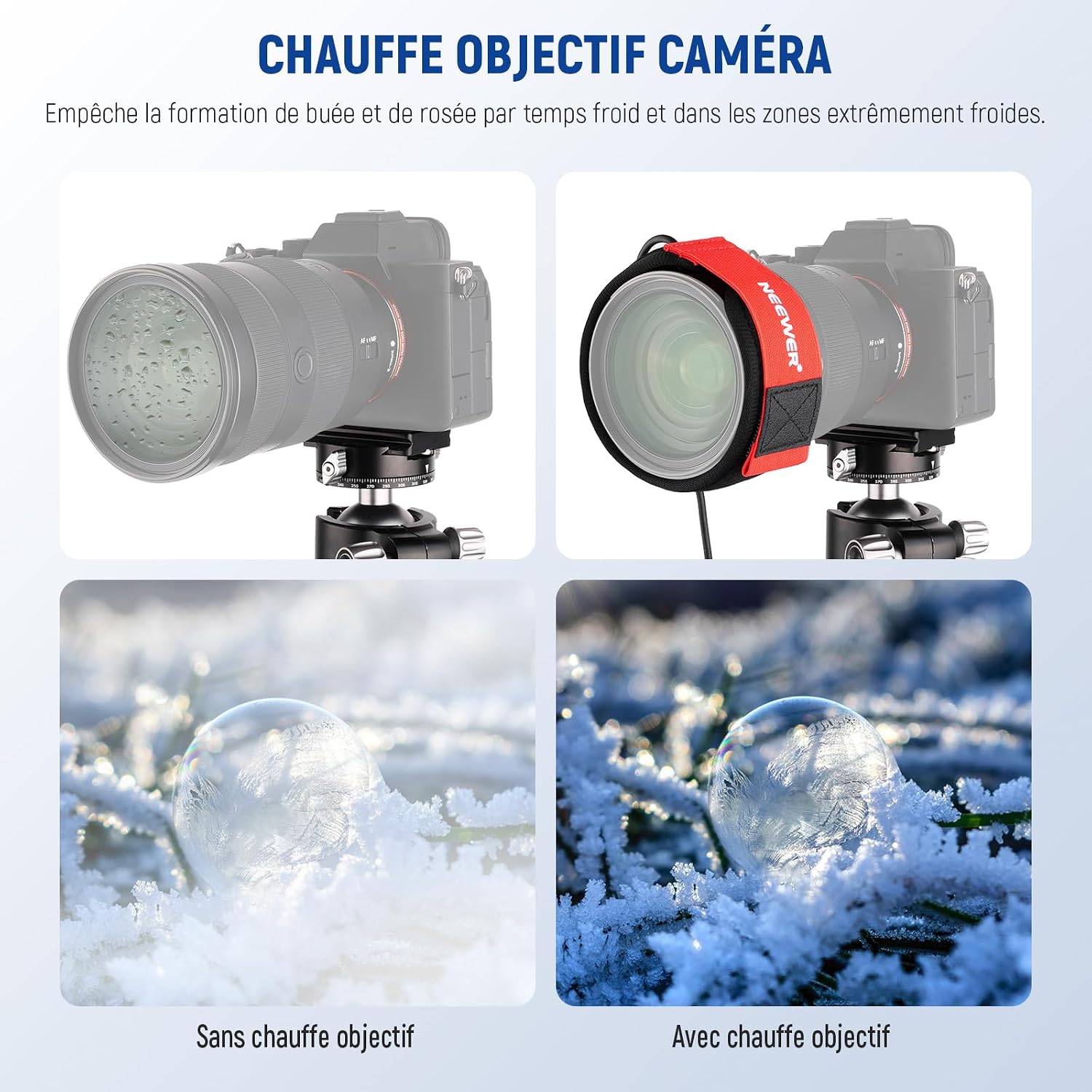 Detalle 2 de NEEWER HW-20B Chauffe-objectif USB 500 mm avec 3 réglages de température (anti-buée) pour photo et astro
