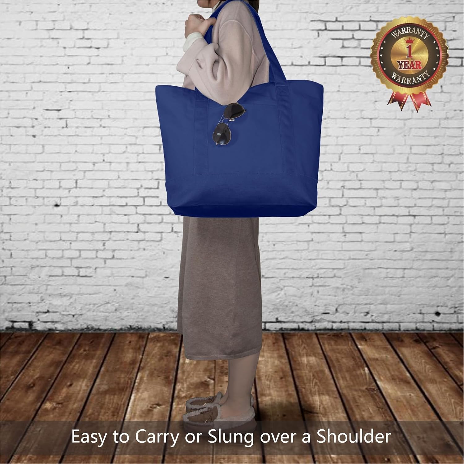 Thumbnail 1 de TOPDesign 1-Pack Canvas Tote Bag 21" x 15" x 6"
