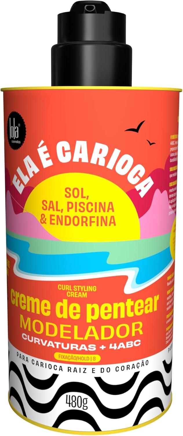 Detalle de Lola Cosmetics - Crema di Styling Ela É Carioca 3ABC (480 g): definizione e controllo per ricci 3A/3B/3C