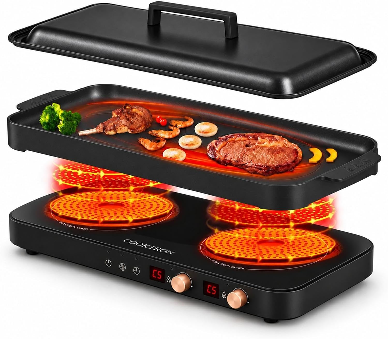 Detalle de COOKTRON Portable Induction Cooktop 1800W